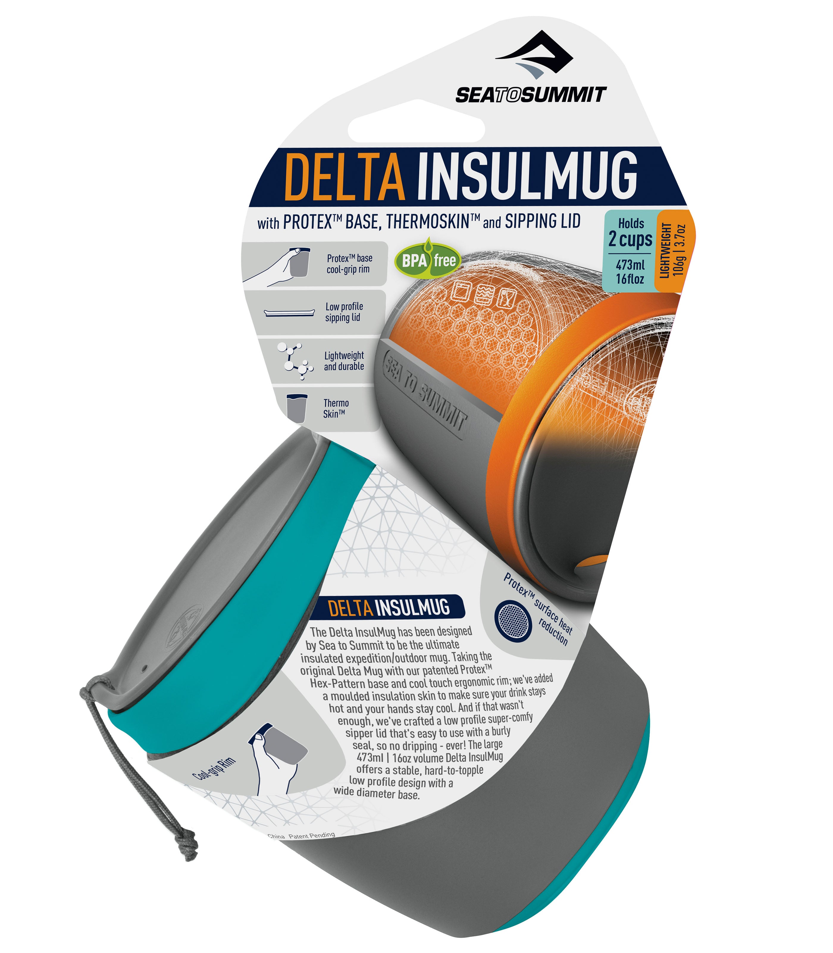SEA TO SUMMIT PTY LTDDelta Insul-Mug Insulated Camping Cup, Pacific Blue