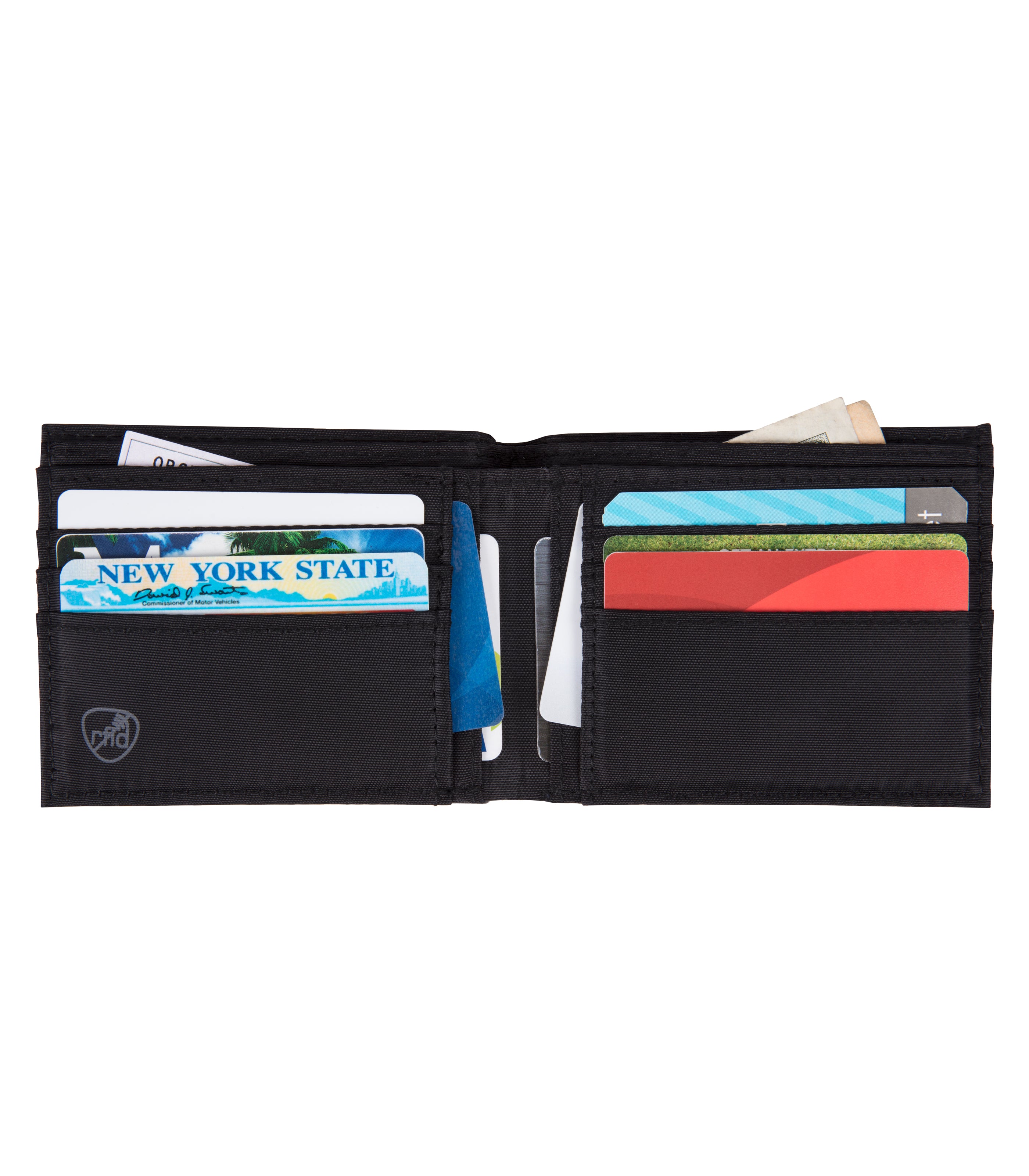 TRAVELONRFID Blocking Billfold Wallet - Black