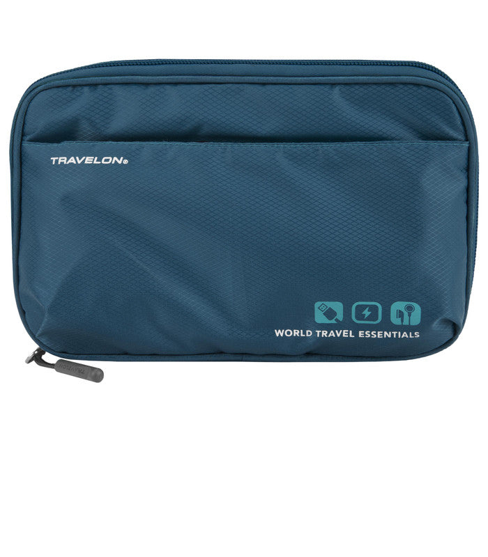 TRAVELONWorld Travel Essentials Tech Organizer - Teal