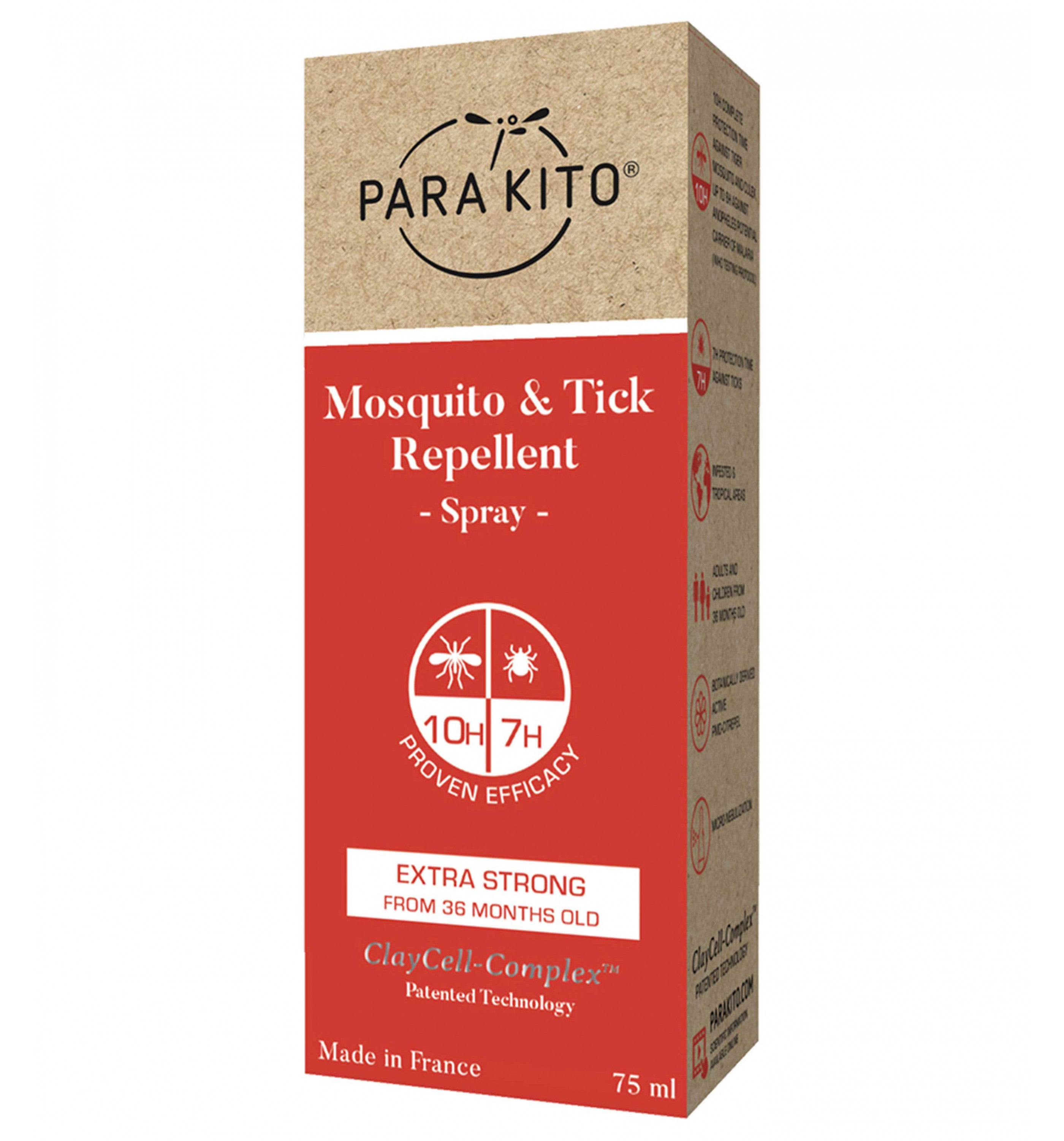 PARAKITOMosquito & Tick Repellent 75Ml Spray Extra Strong Protection Spray