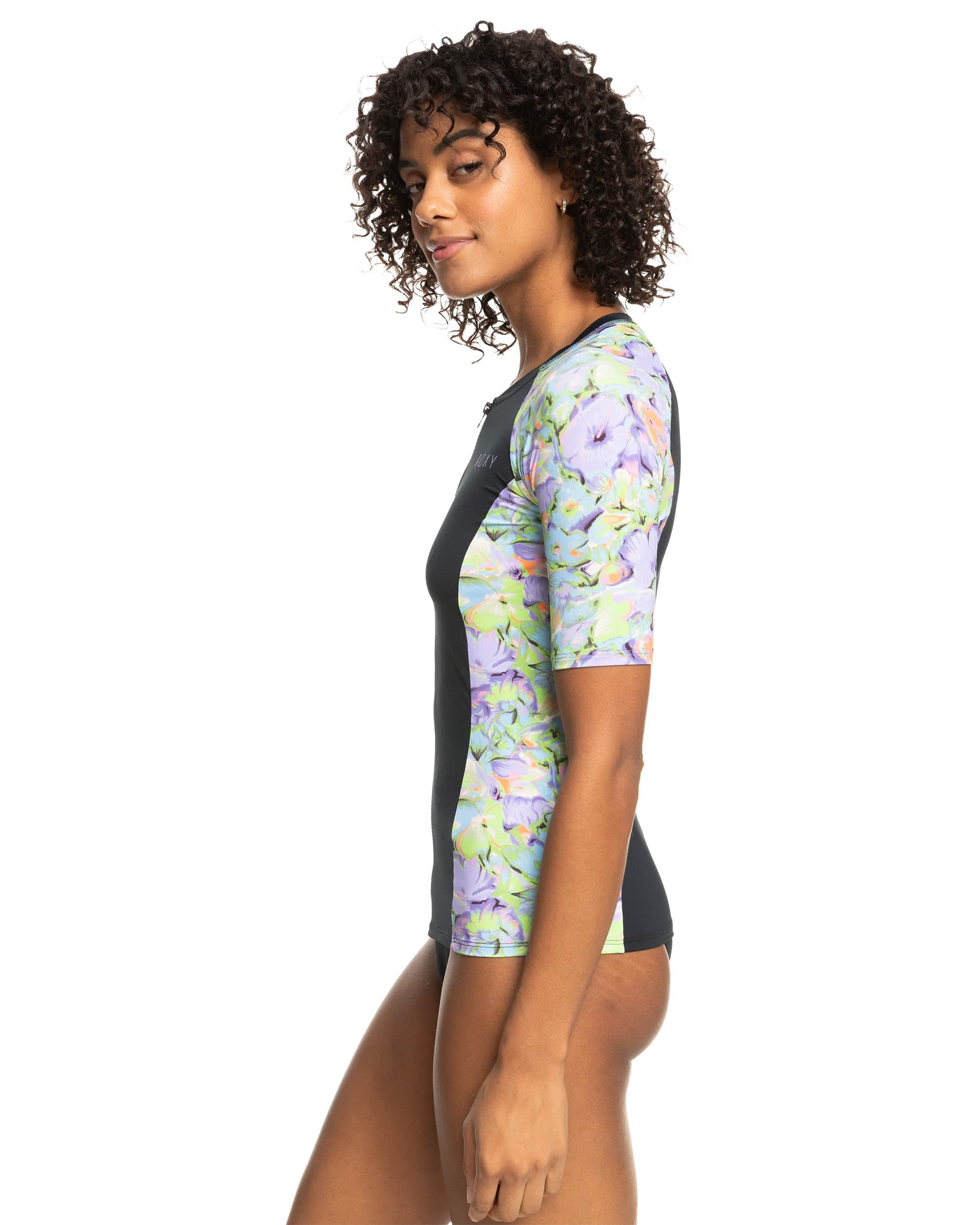 ROXYNew SS Lycra Zipped Throught Rashguard