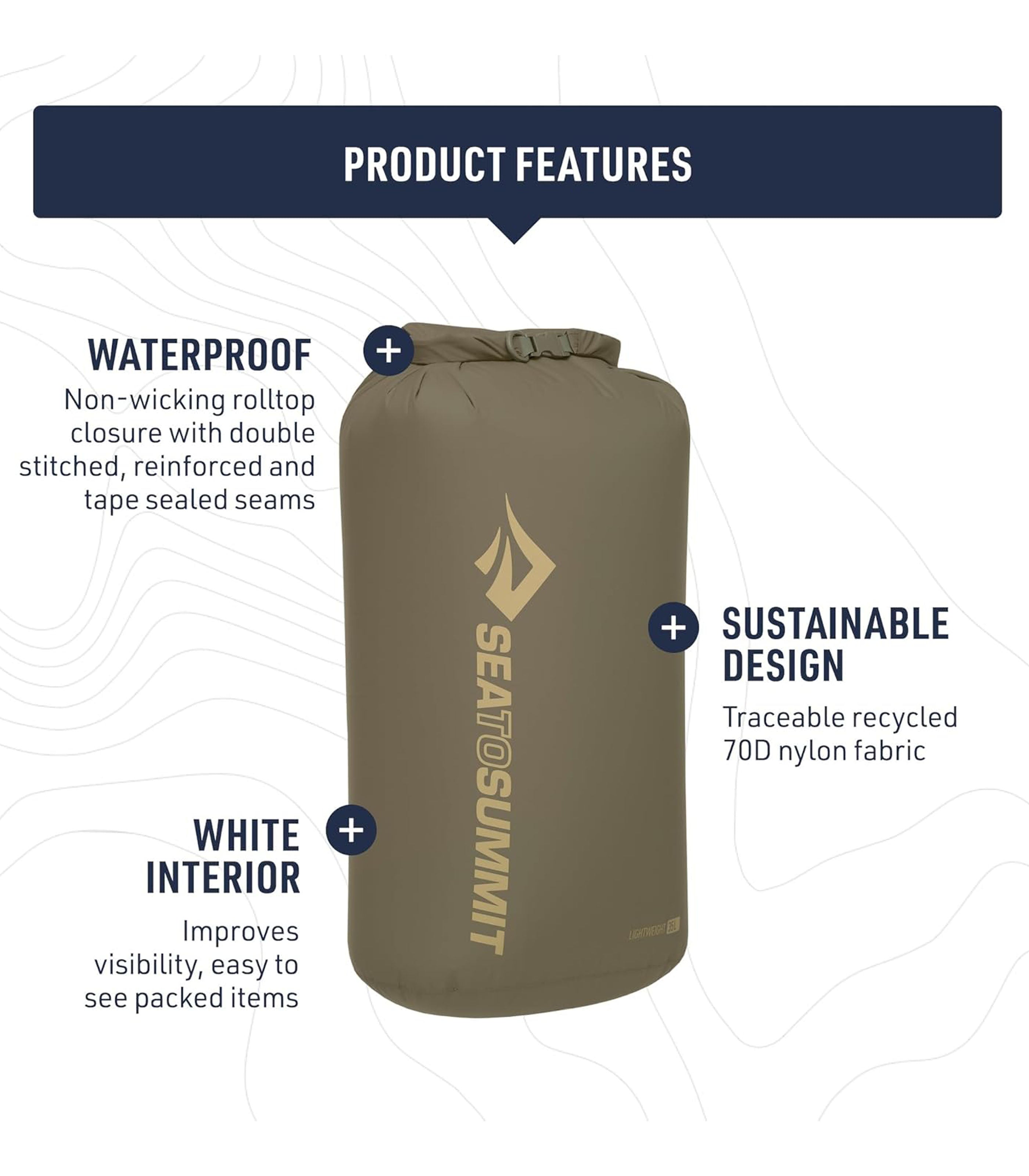 SEA TO SUMMIT PTY LTDLightweight Dry Bag 5 Litre - Burnt Olive