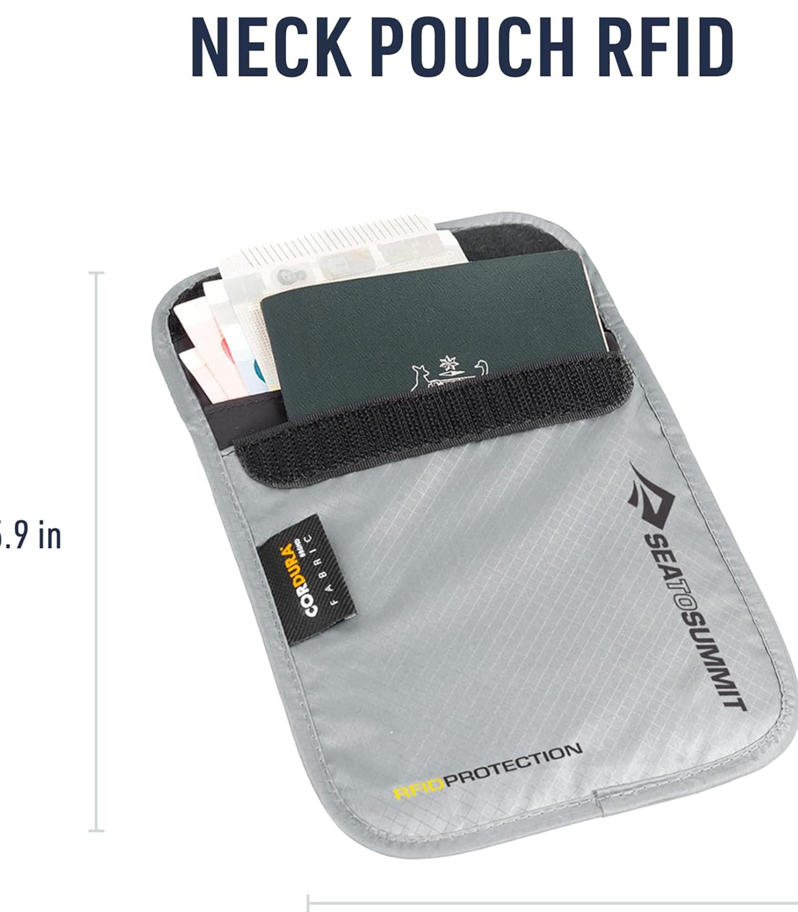 SEA TO SUMMIT PTY LTDNeck Pouch with RFID - High Rise Grey