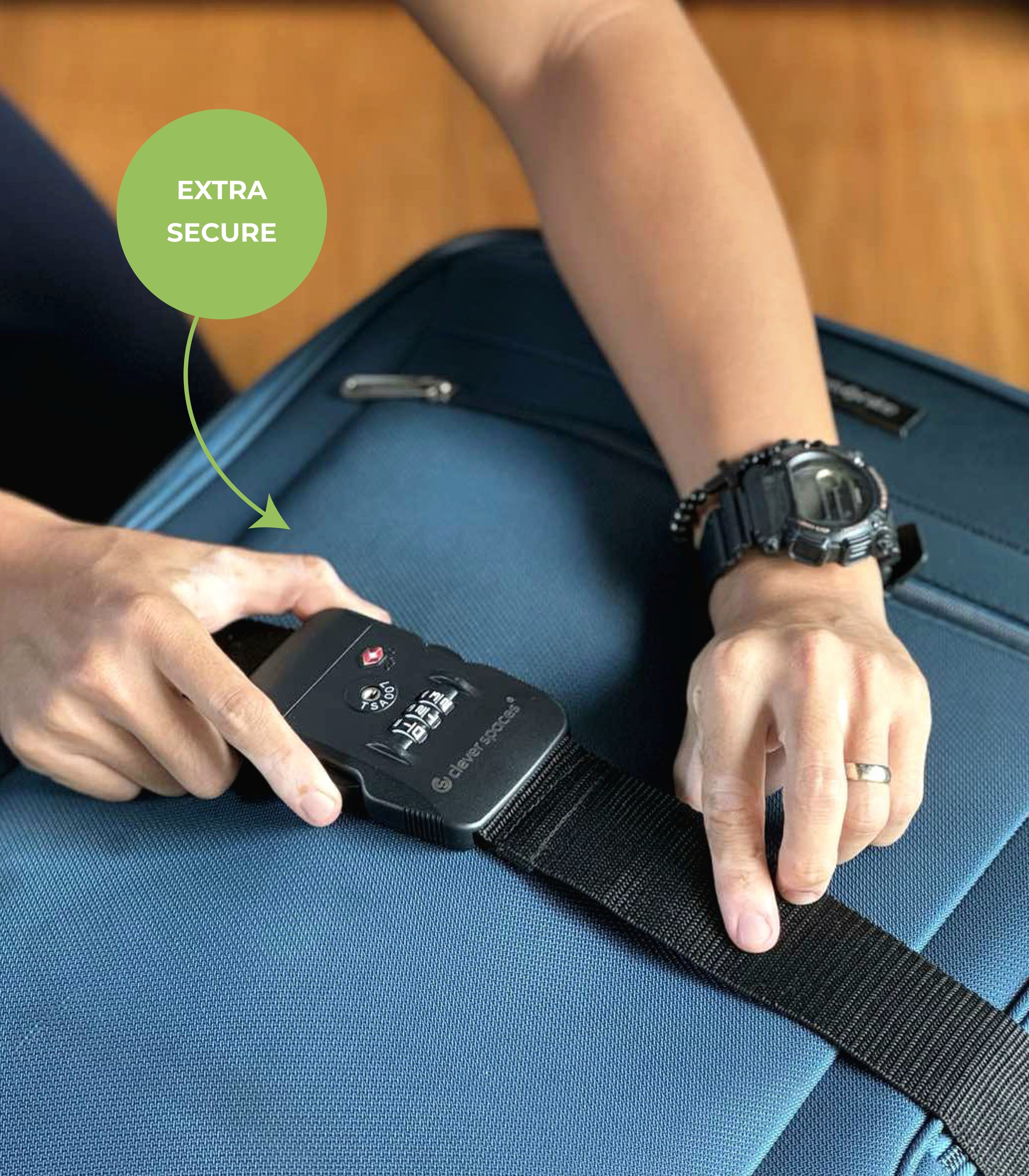 CLEVER SPACESLuggage Strap With Combination Lock