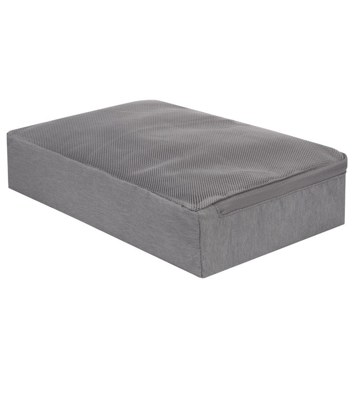 TRAVELONWorld Travel Essentials Set of 3 Soft Packing Cubes - Gray Heather