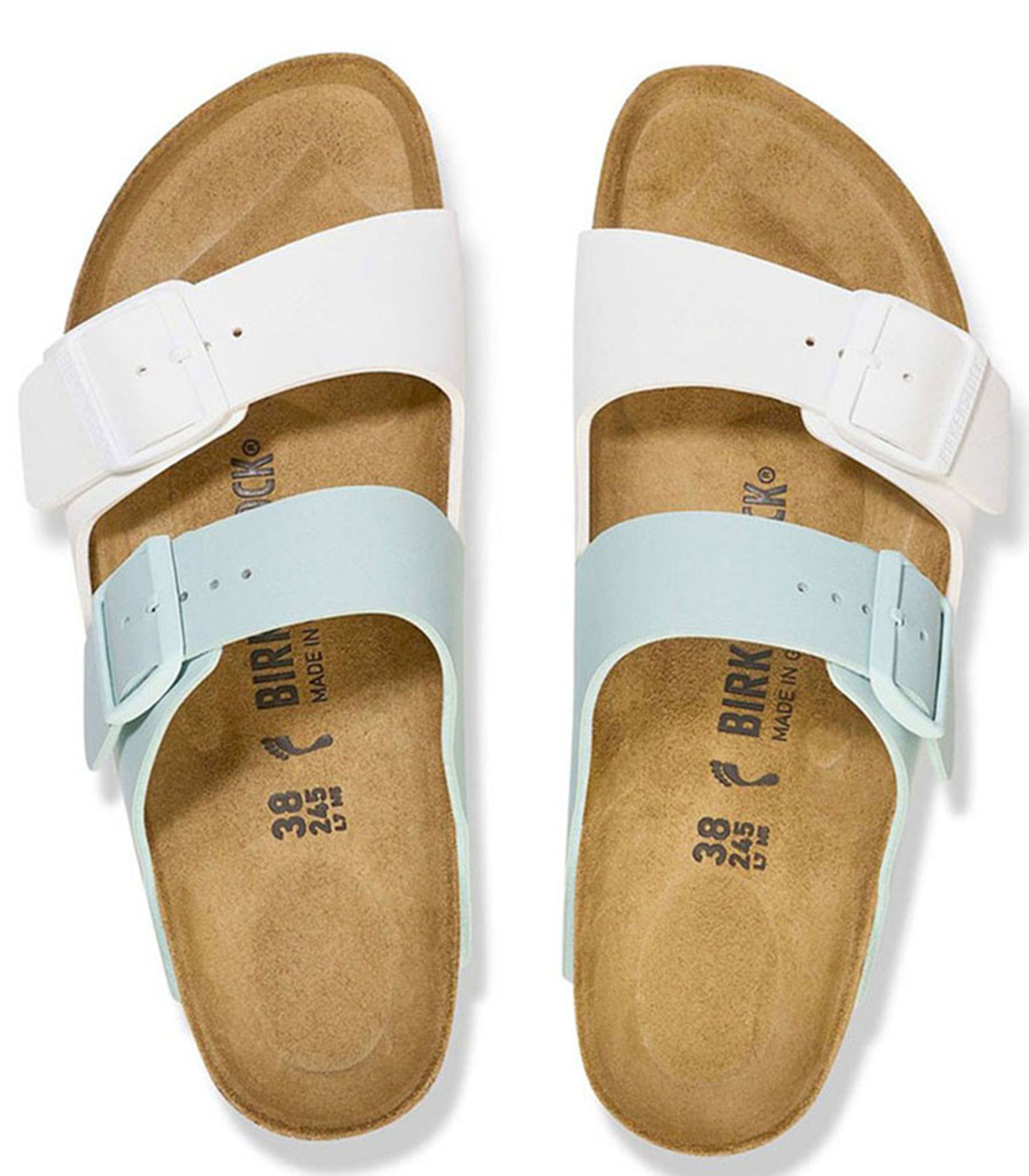BIRKENSTOCKArizona Split Womens White/Surf Green
