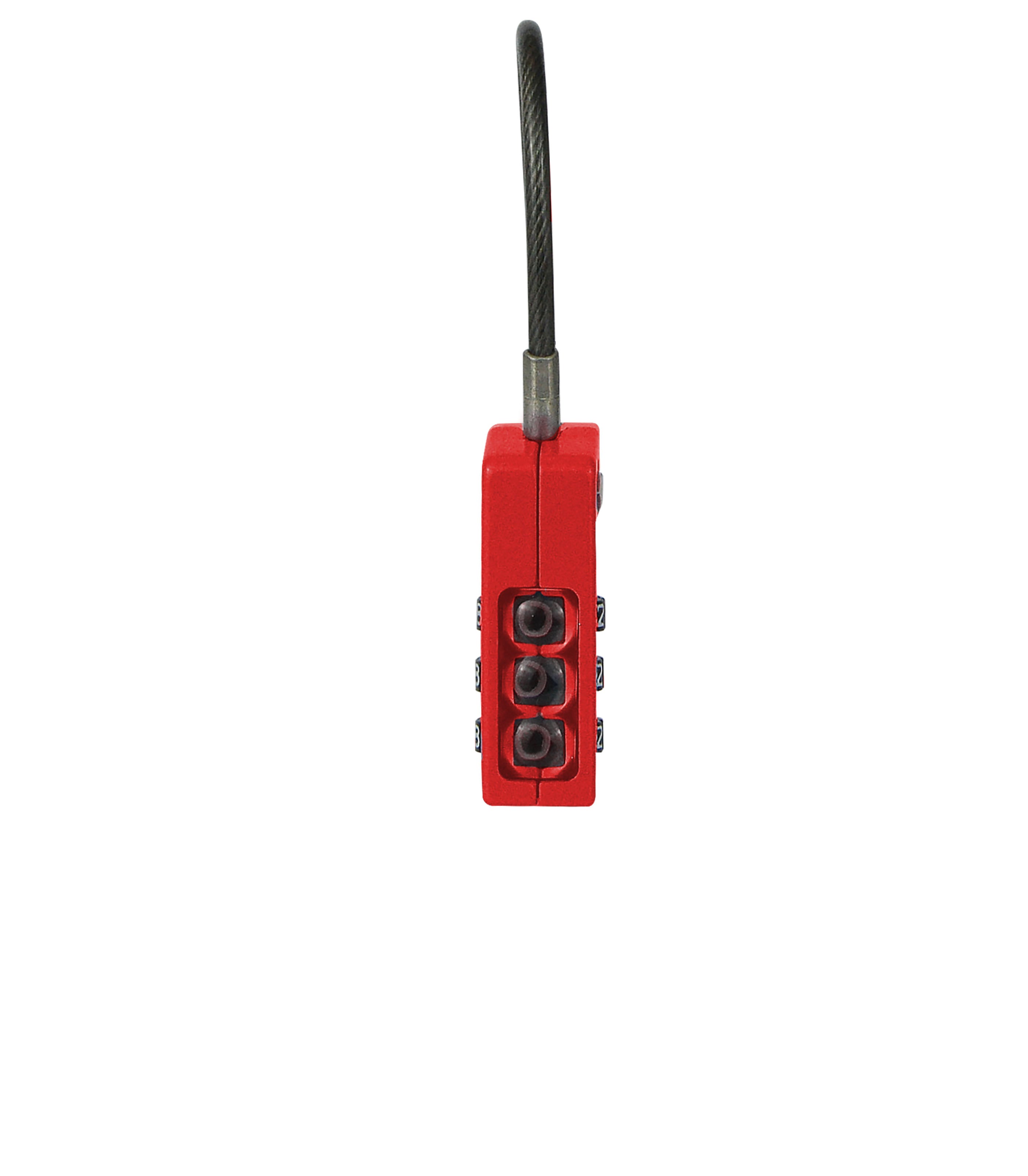WORLD TRAVELLERMAGNIFIED DIAL CABLE TSA LOCK - Spice Red