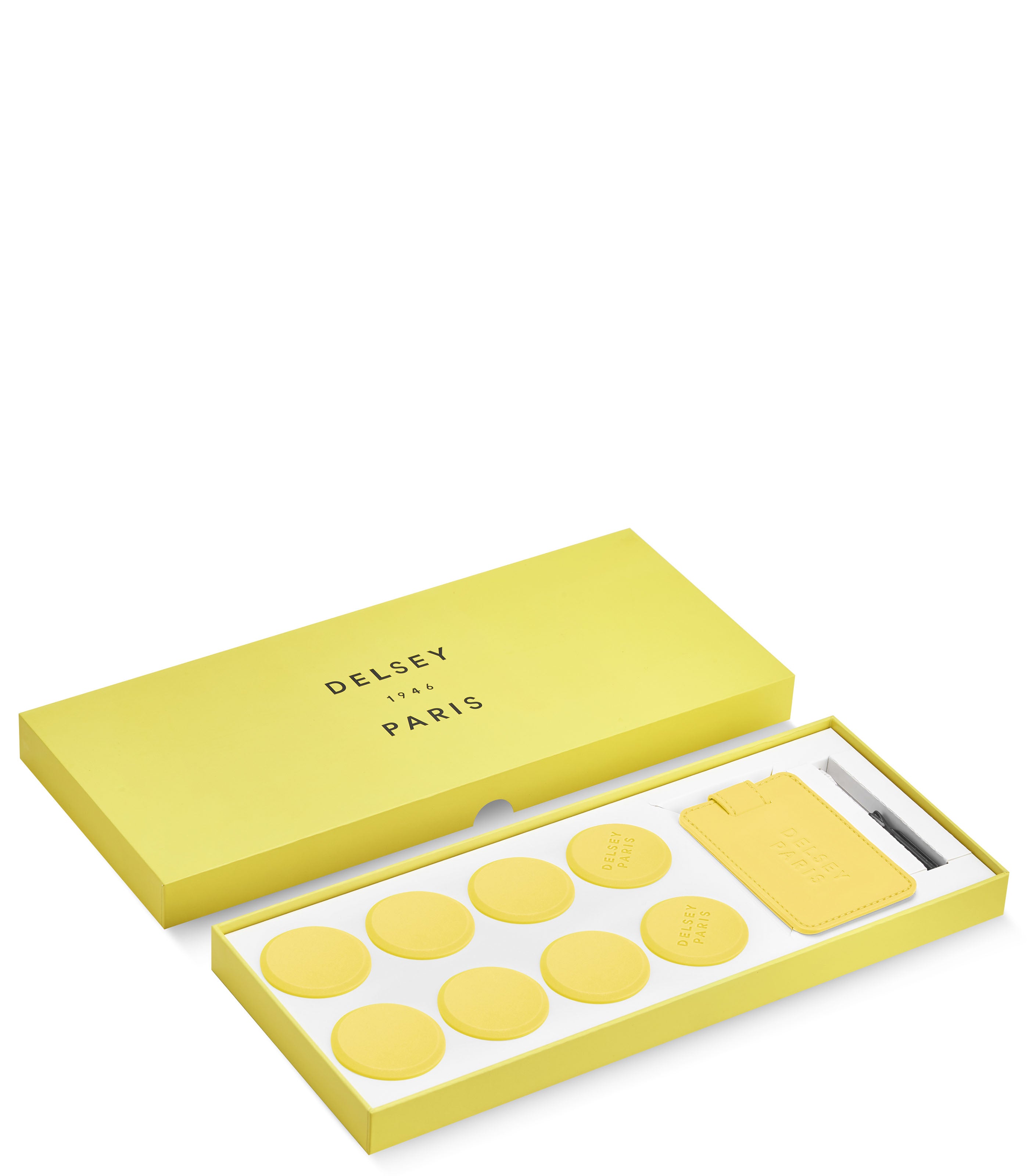 DELSEY PARISDelsey Paris Wheel Cover + Luggage Tag Set Yellow