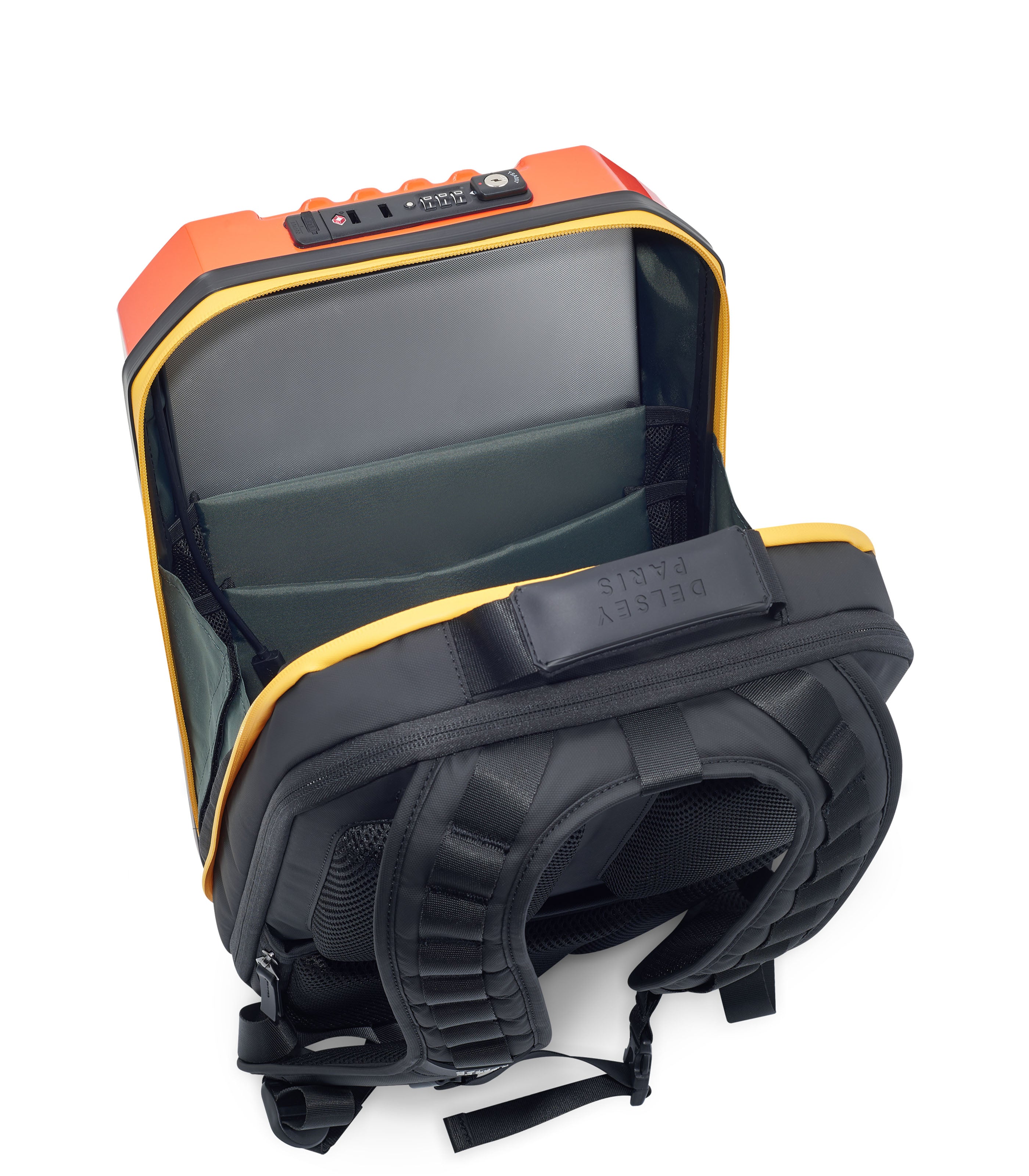 DELSEY PARISDelsey Paris Rempart Orange Hybrid Backpack