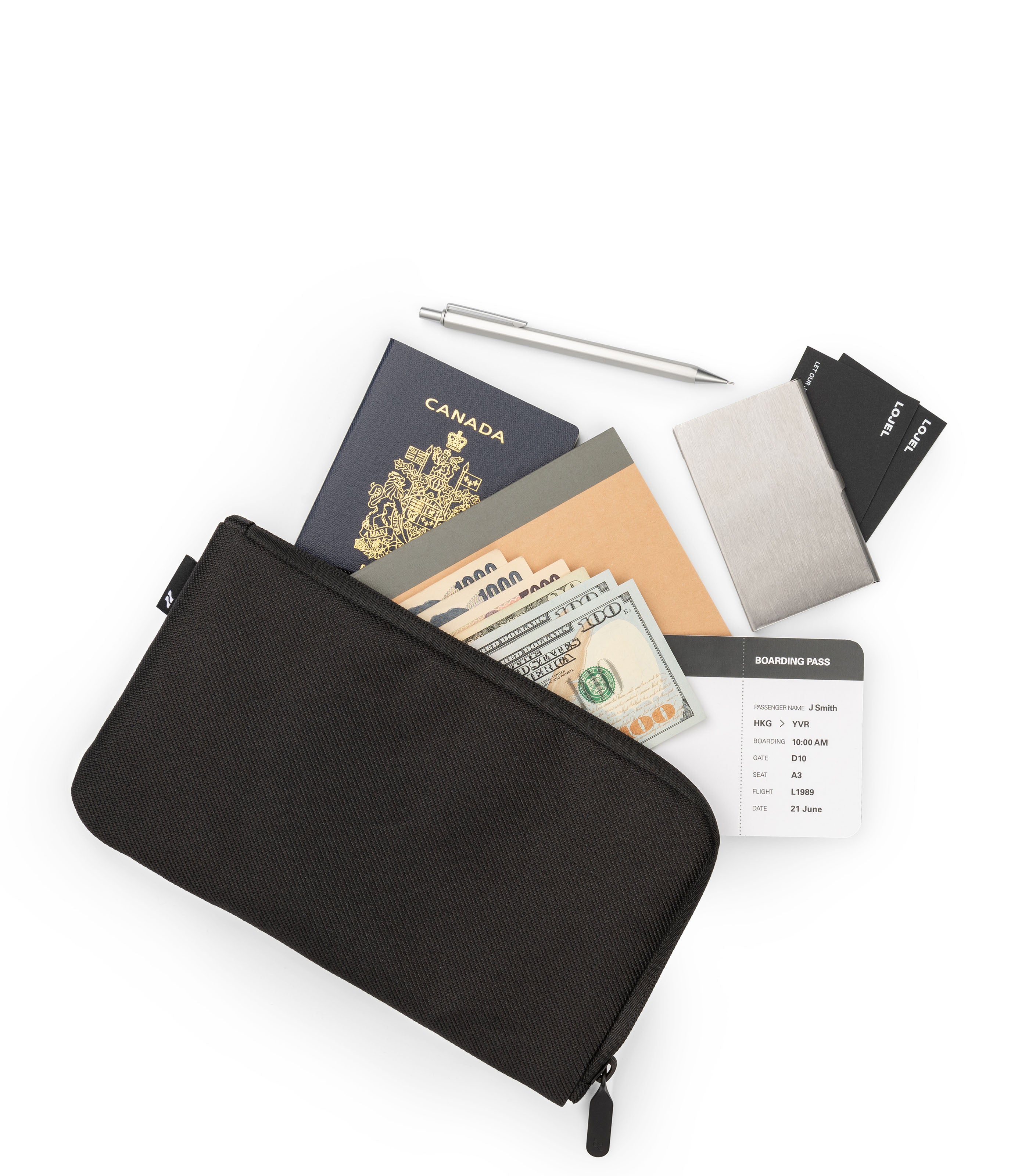 LOJELTravel Wallet Accessories Black