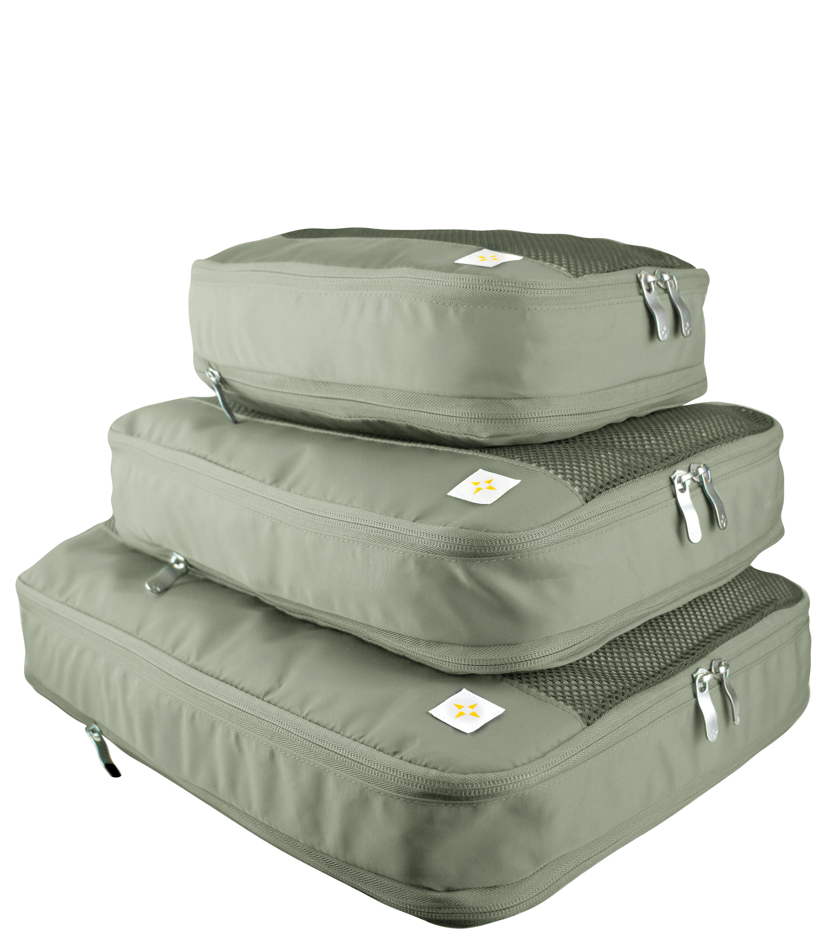 WORLD TRAVELLER3PC COMPRESSIBLE PACKING CUBE SET Sage