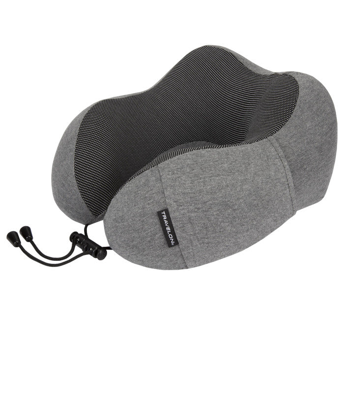 TRAVELONContoured Memory Foam Pillow - Charcoal