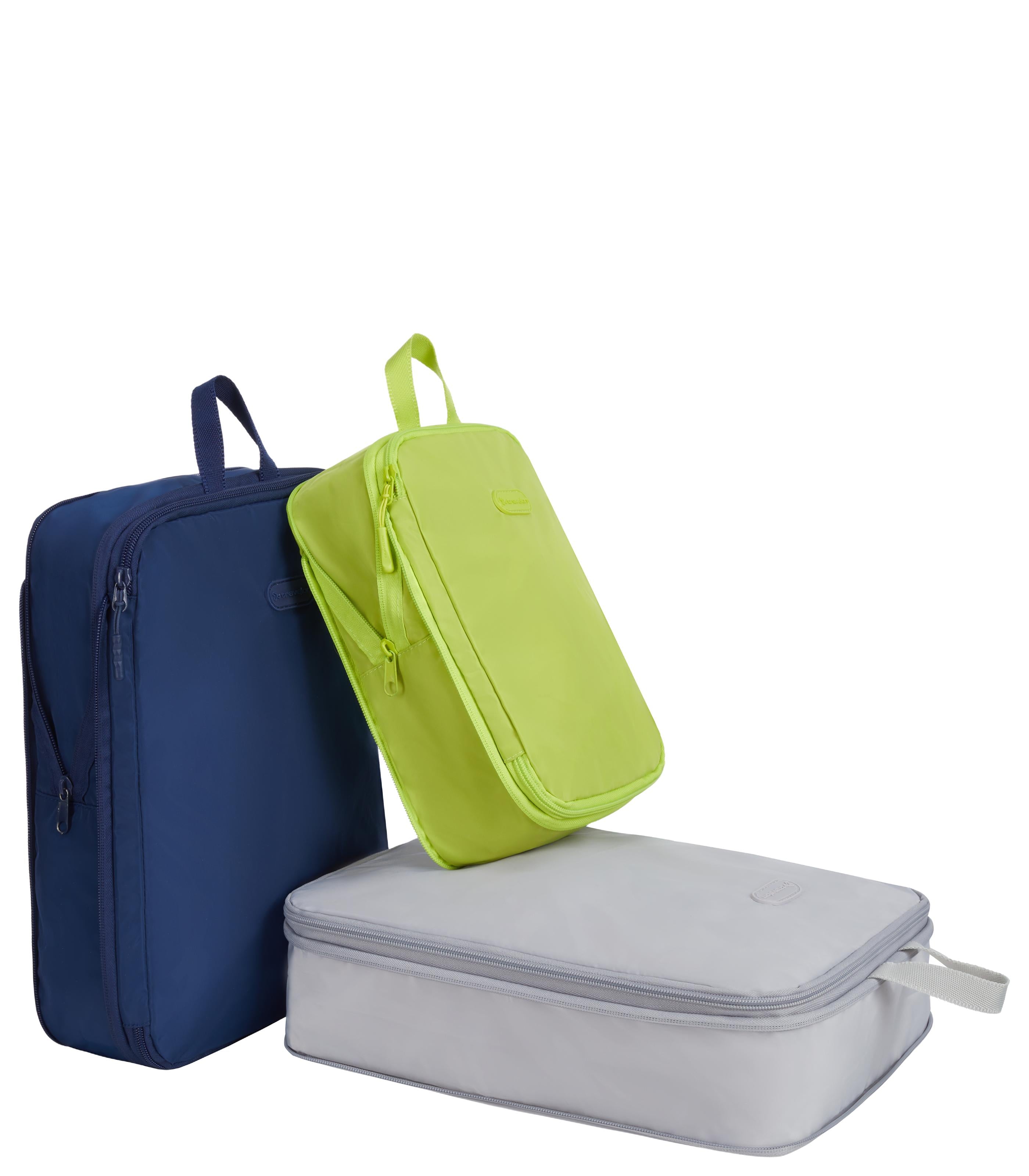 TRAVELONPacking Intelligence Set of 3 Compression Cubes - Cool Tones