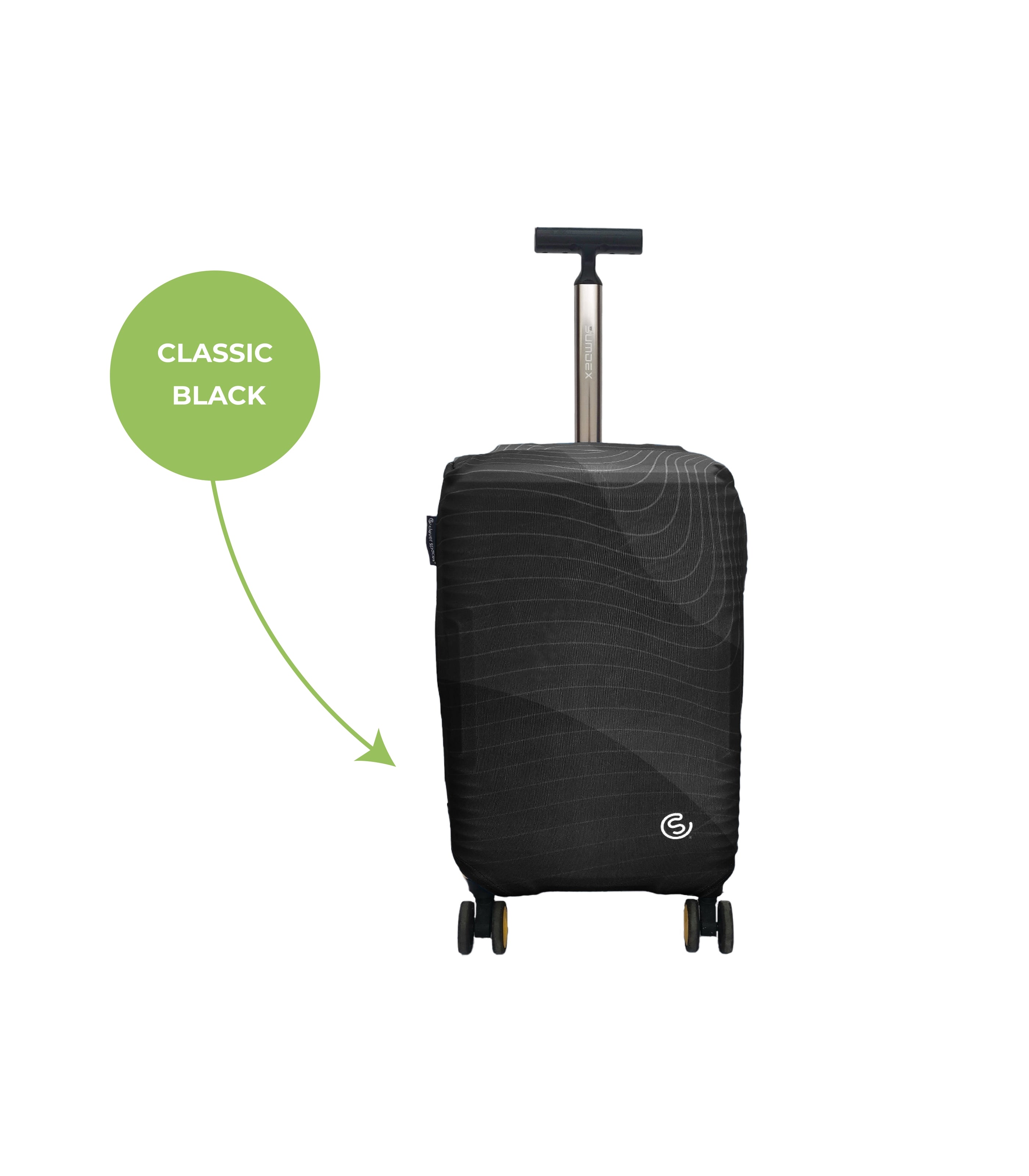 CLEVER SPACESPulse Wave Luggage Cover Small - Black