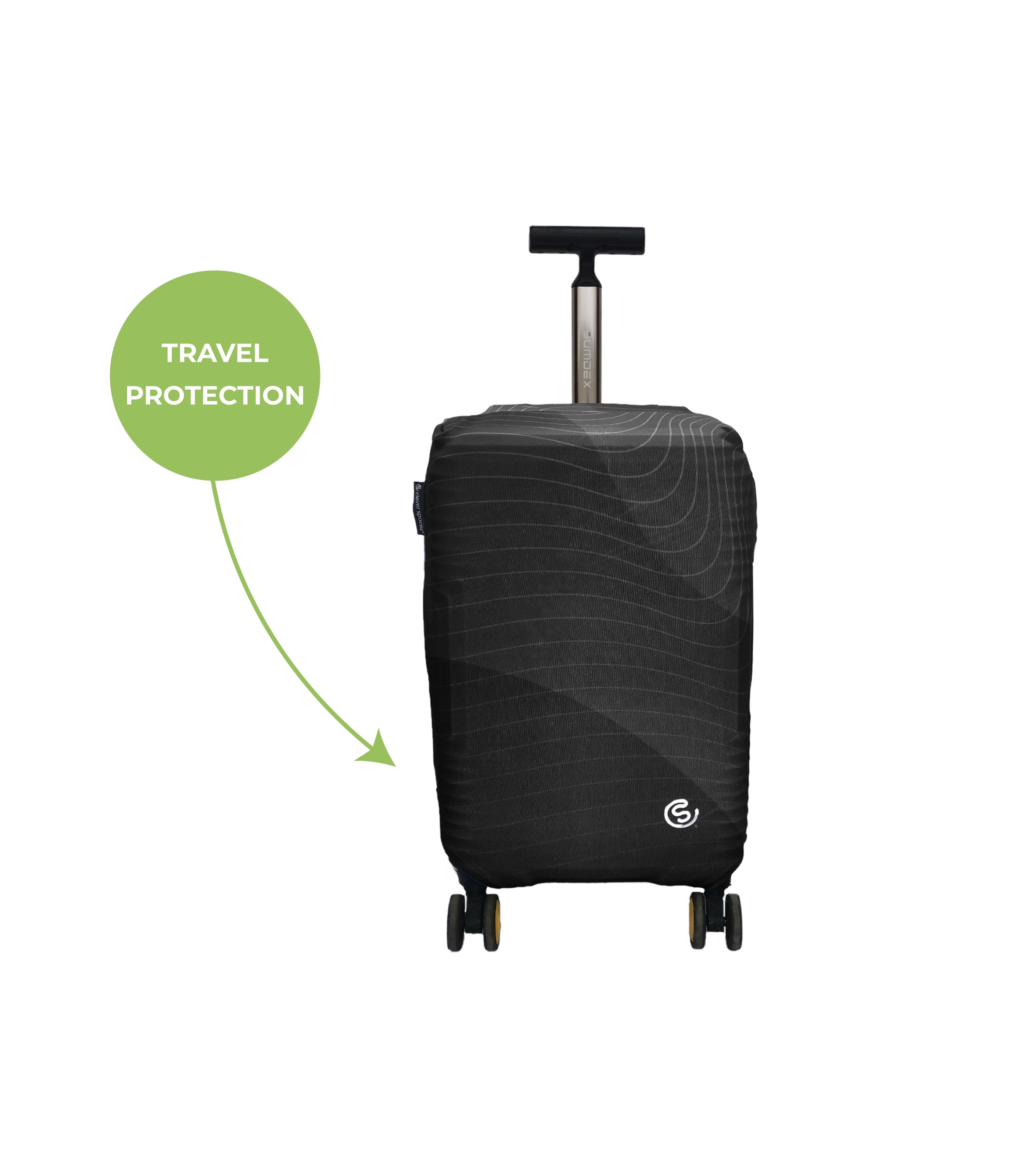 CLEVER SPACESPulse Wave Luggage Cover Medium - Black