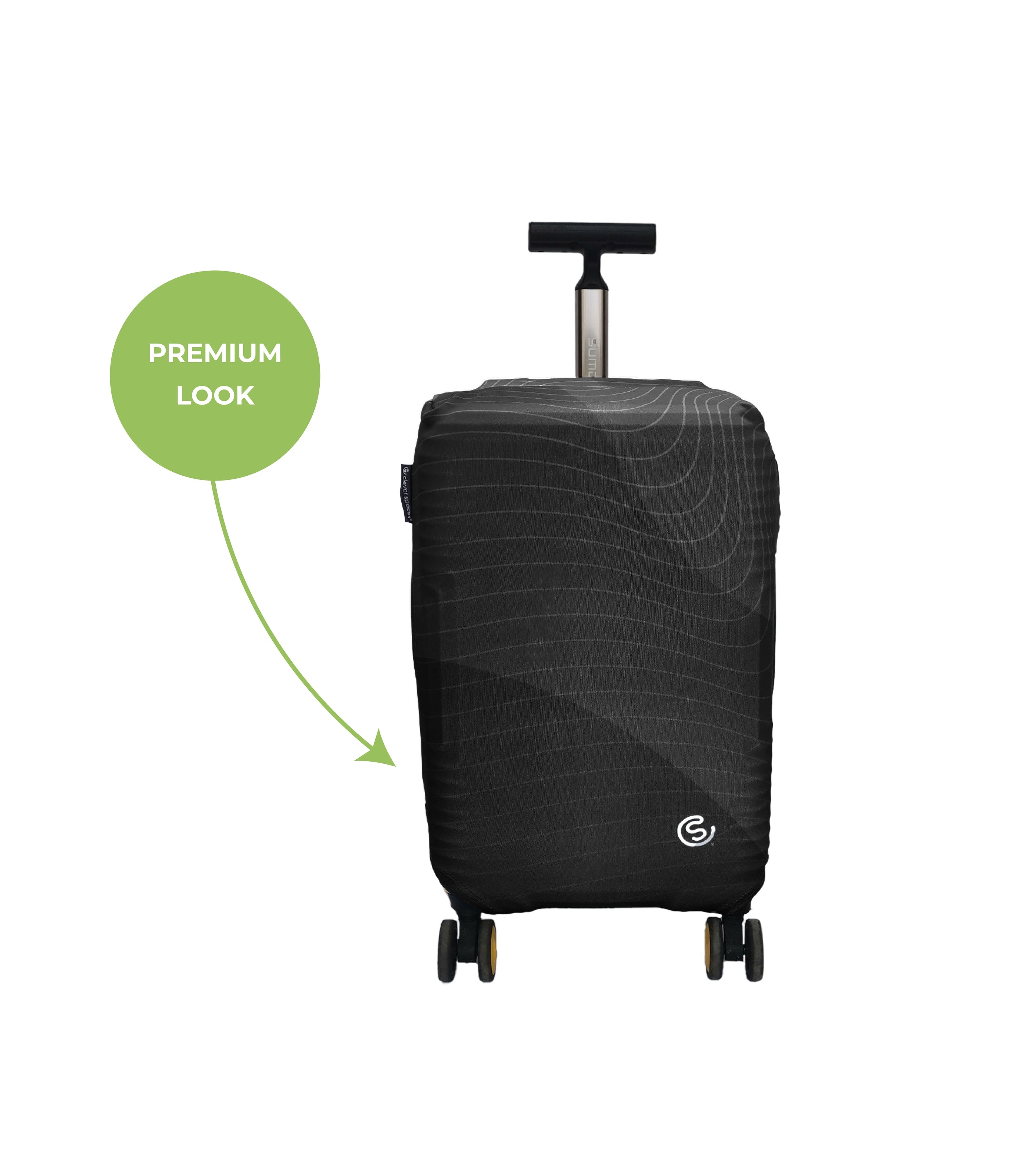 CLEVER SPACESPulse Wave Luggage Cover Large - Black