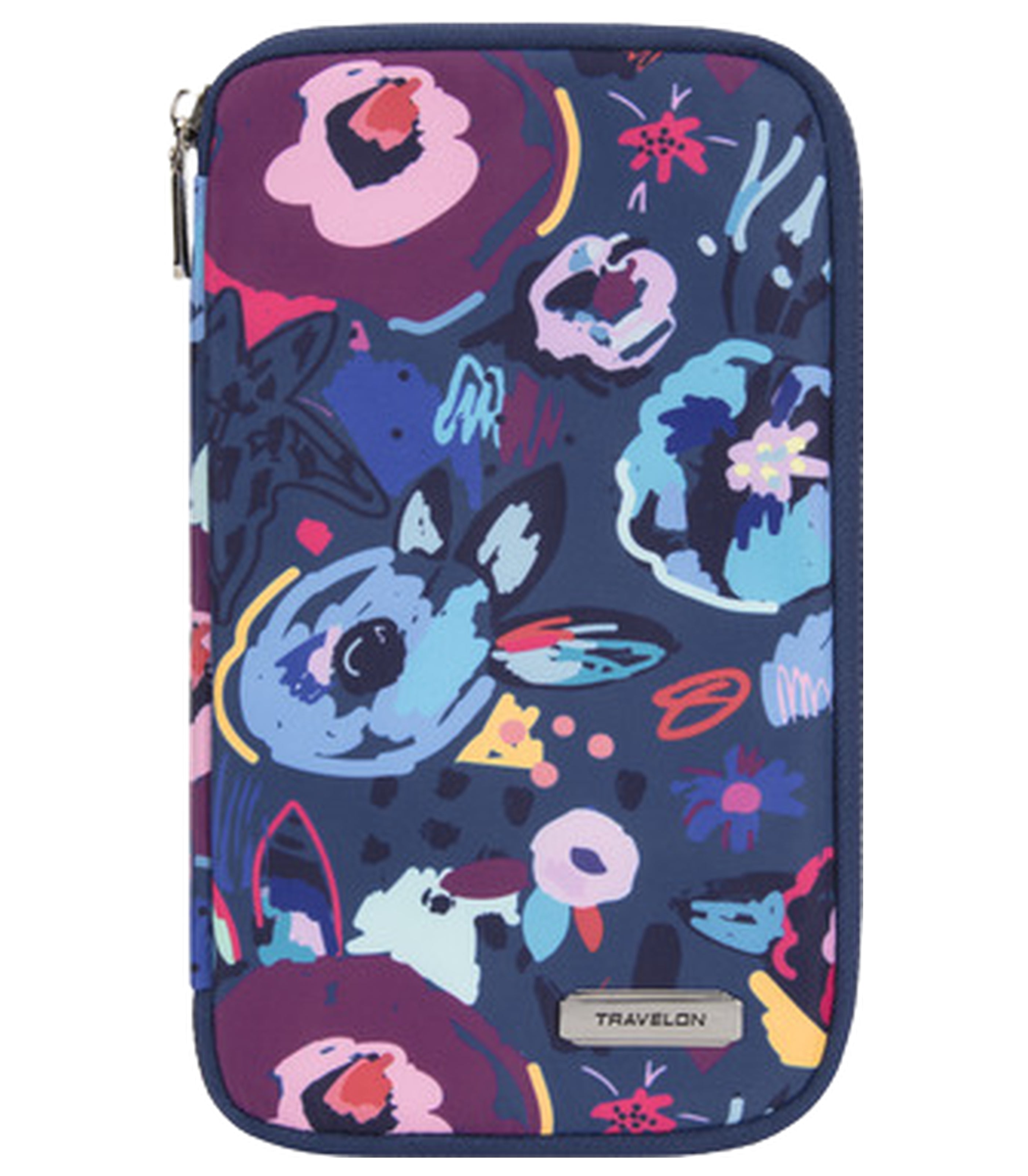 TRAVELONRFID Family Passport Wallet - Midnight Floral