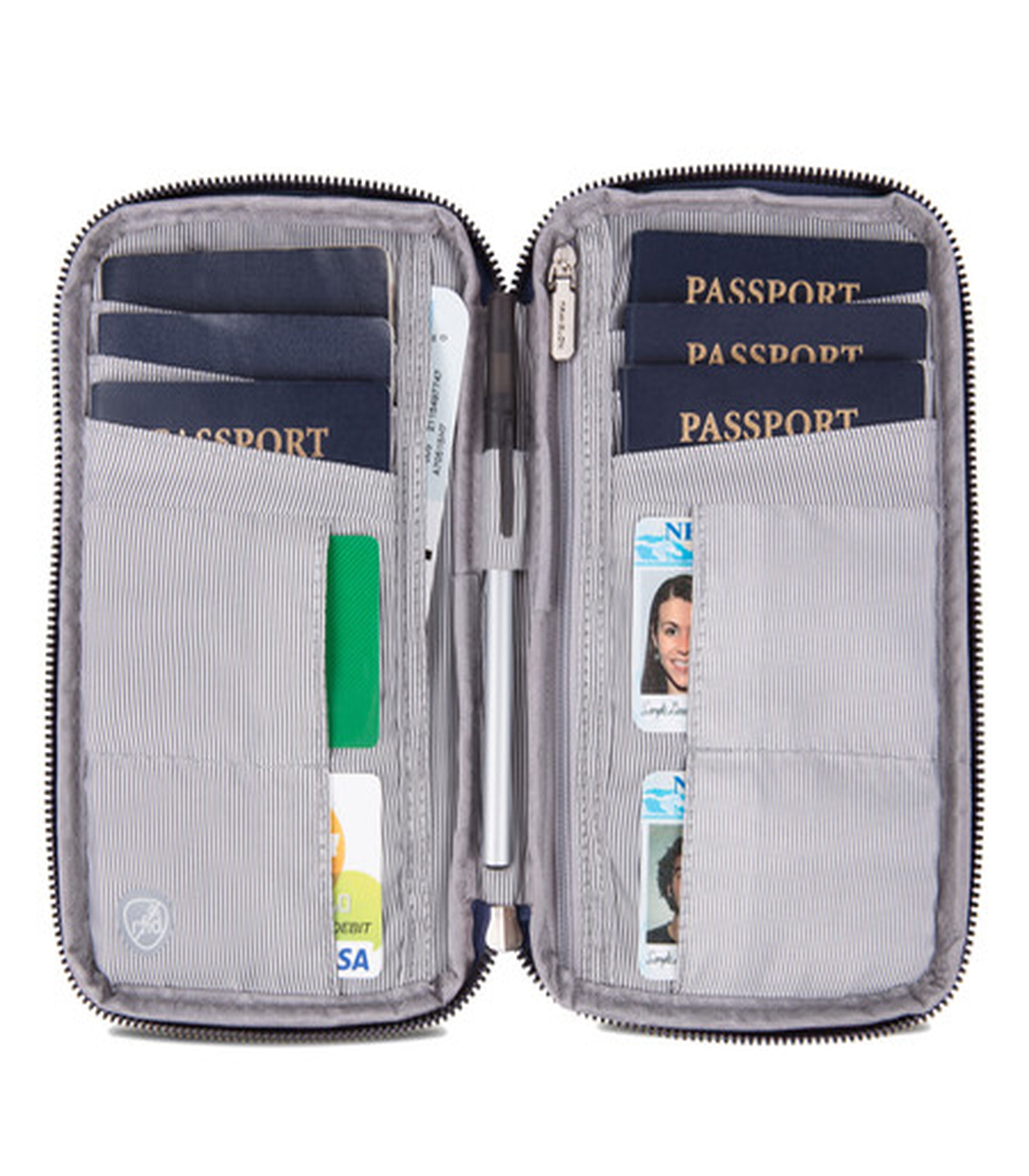 TRAVELONRFID Family Passport Wallet - Midnight Floral