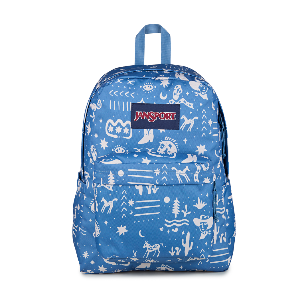 JANSPORTJANSPORT SUPERBREAK PLUS YEEHAW AND HORSES ELEMENTAL BLUE 26L