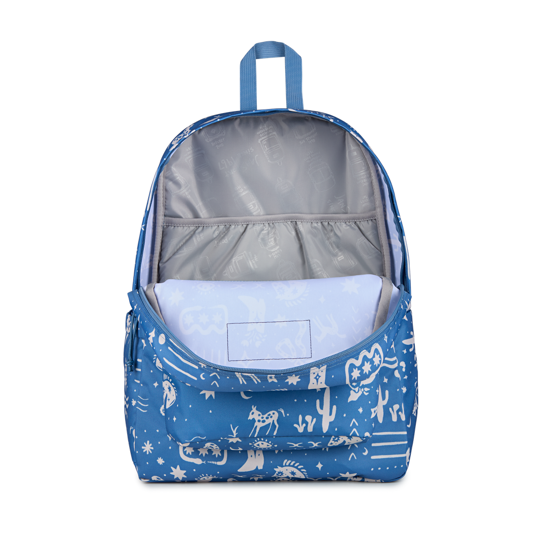 JANSPORTJANSPORT SUPERBREAK PLUS YEEHAW AND HORSES ELEMENTAL BLUE 26L