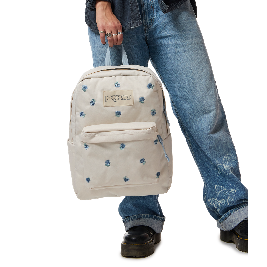 JANSPORTJANSPORT SUPERBREAK PLUS FX JUST A ROSE EMBROIDERY MOON FLOWER 26L