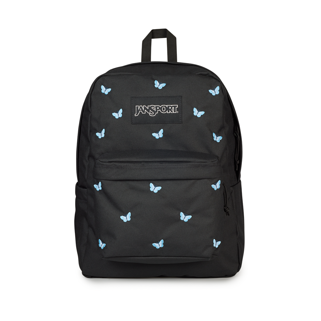 JANSPORTJANSPORT SUPERBREAK PLUS FX TINY BUTTERFLIES BLACK 26L
