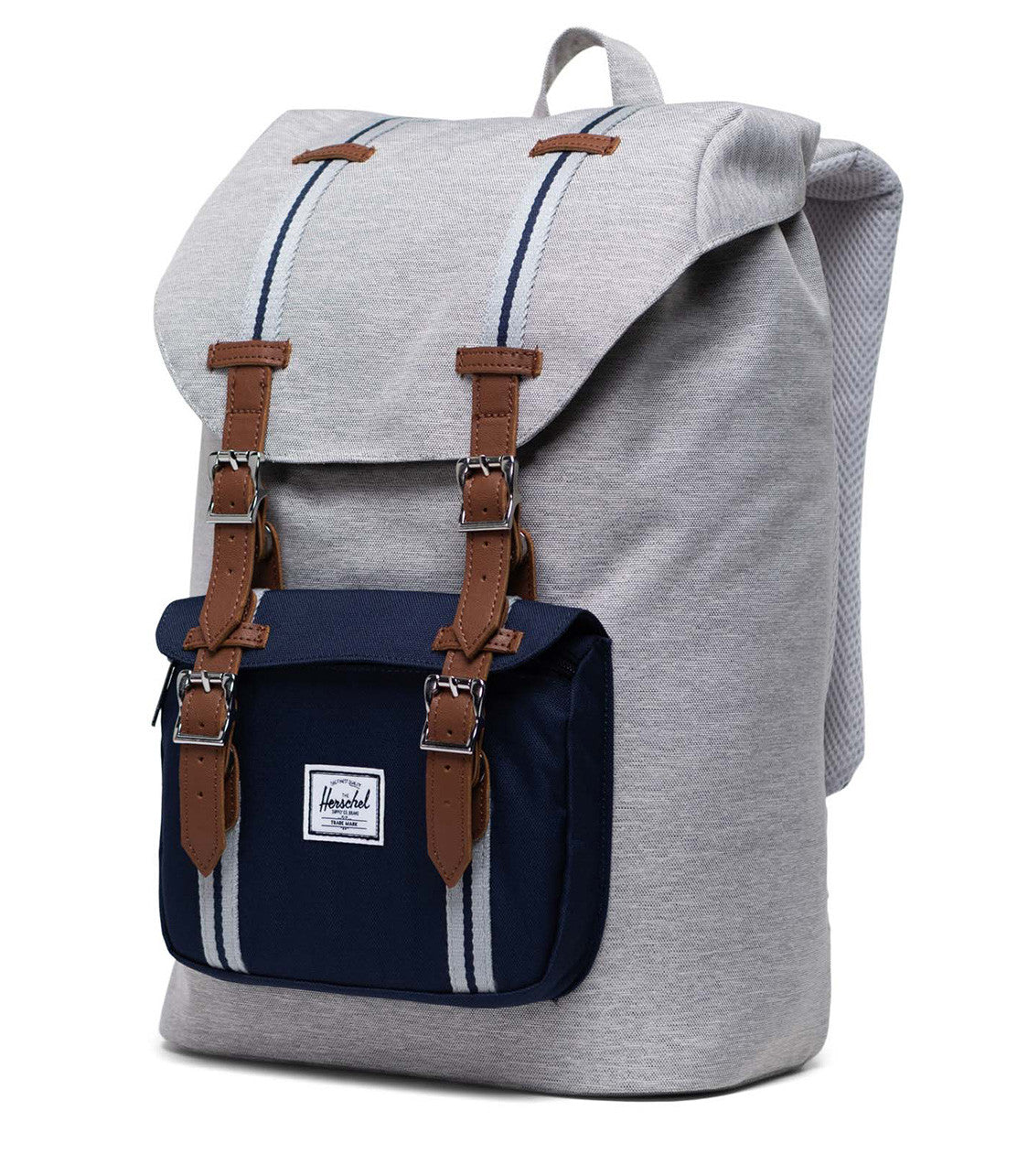 HERSCHELHerschel Little America Mid Light Grey Crosshatch/Peacoat Backpack