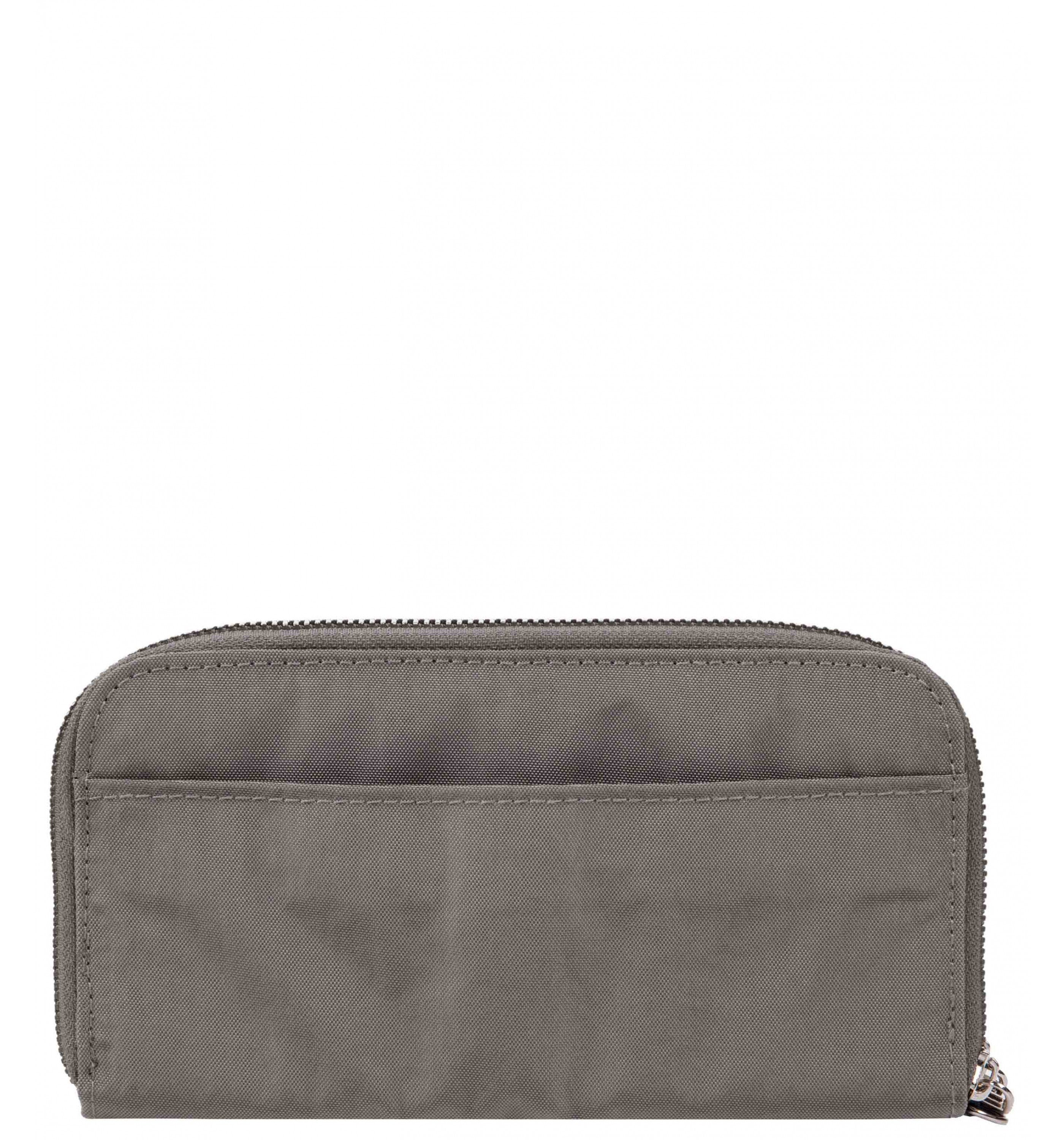 TRAVELONRFID-Blocking Double Zip Clutch Wallet
