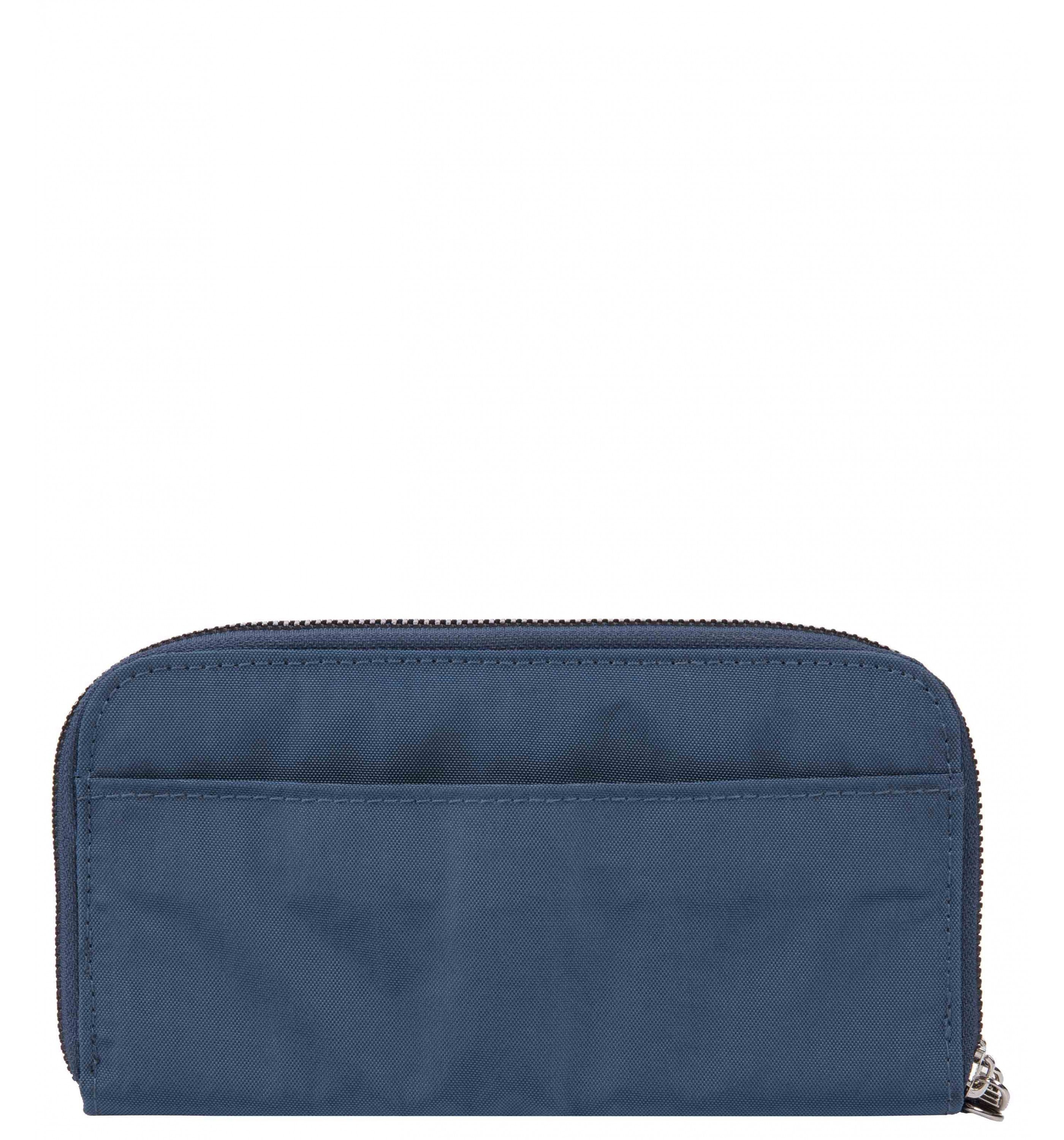 TRAVELONRFID-Blocking Double Zip Clutch Wallet