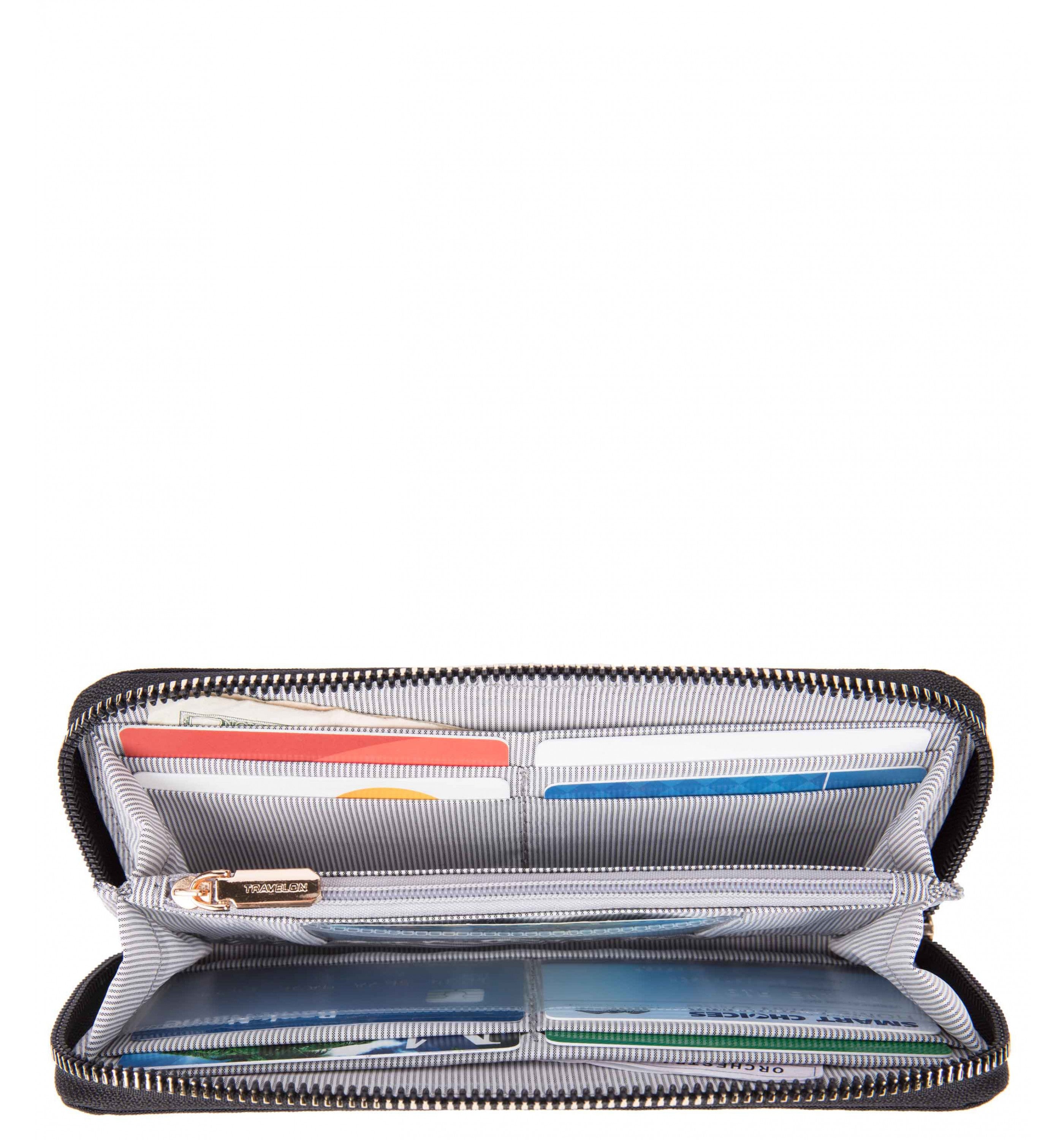 TRAVELONRFID-Blocking Single Zip Wallet
