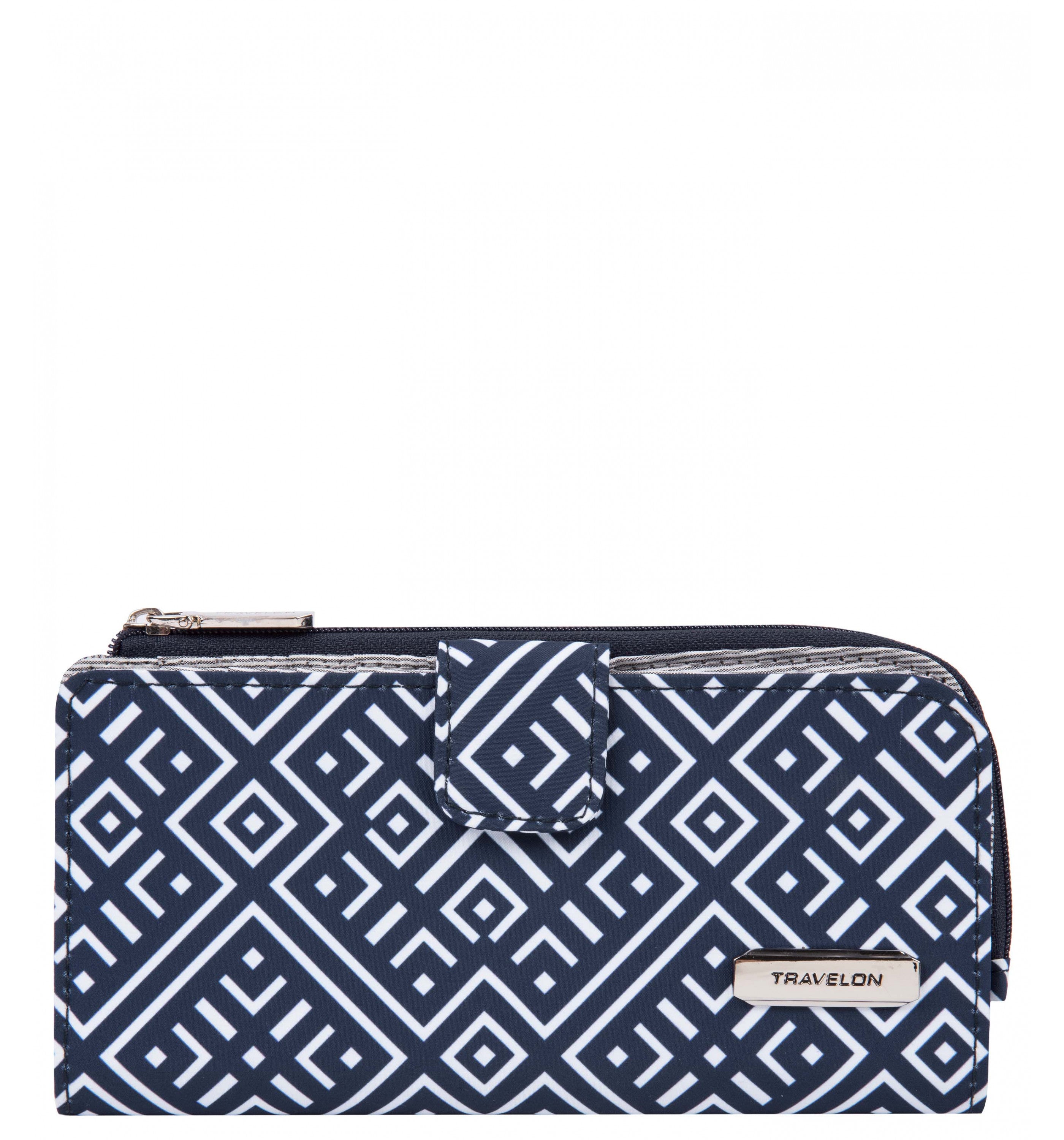 TRAVELONRFID-Blocking Slim Zip Wallet