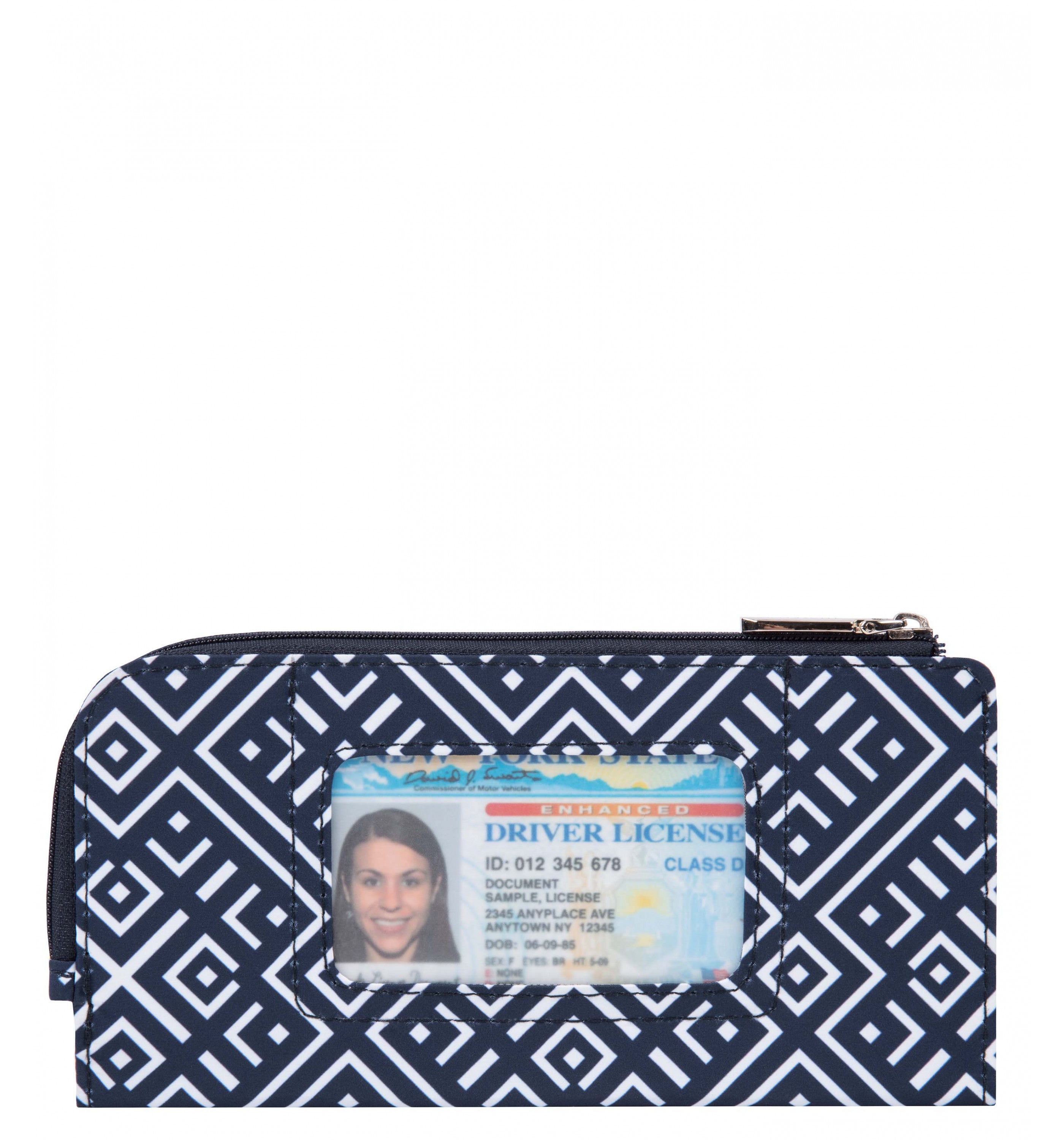 TRAVELONRFID-Blocking Slim Zip Wallet