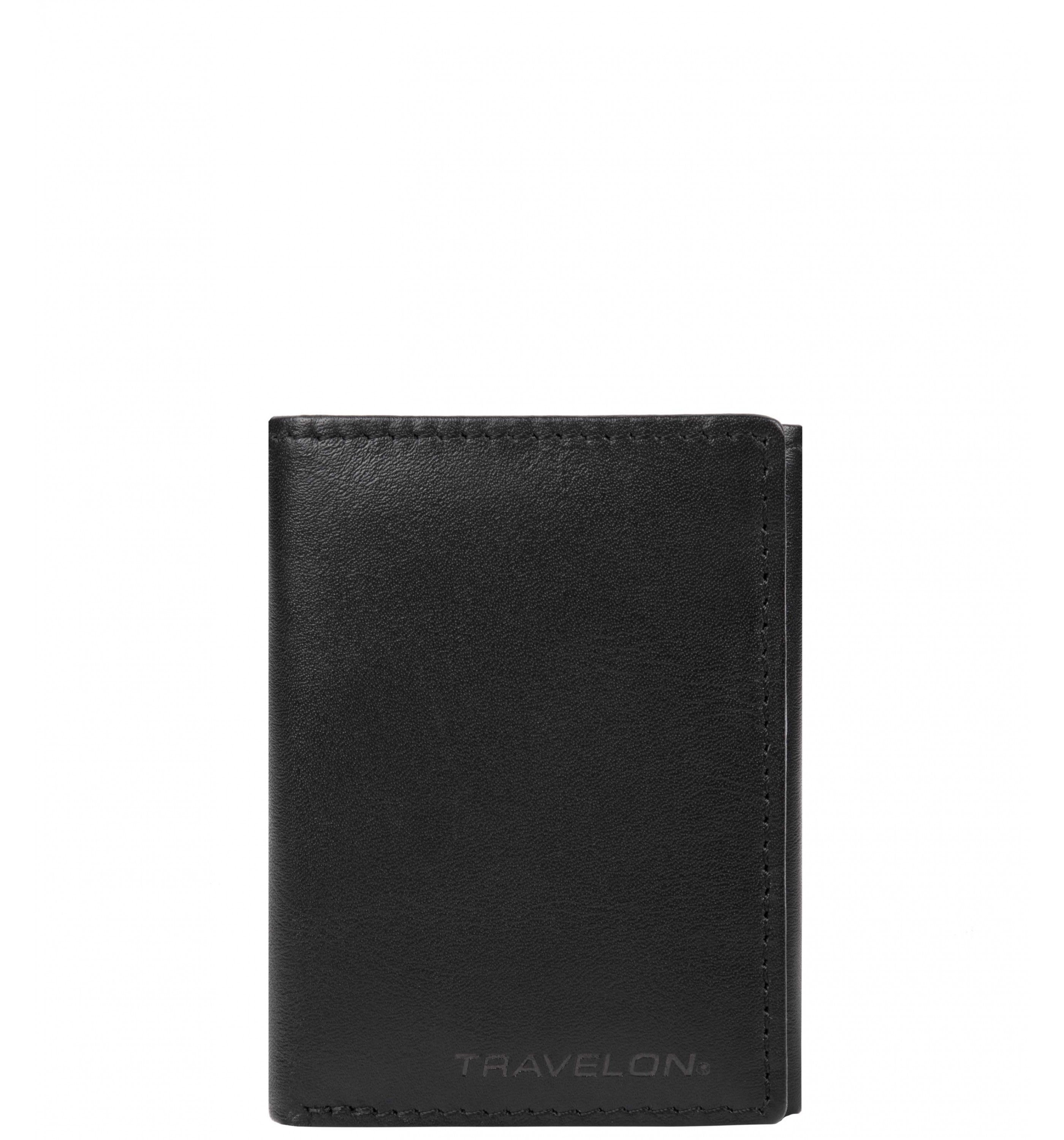 TRAVELONRFID-Blocking Leather Trifold Wallet
