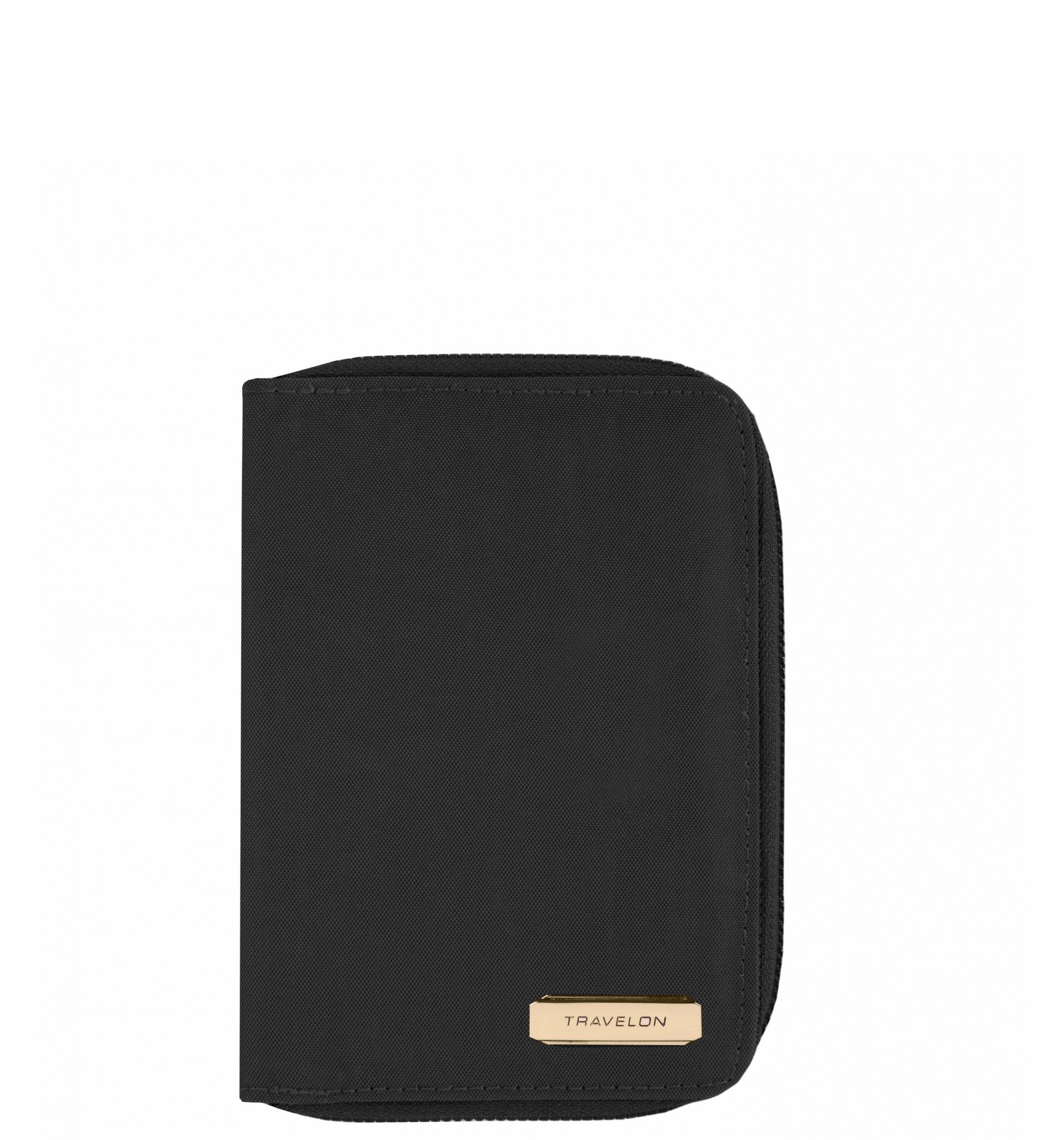 TRAVELONRFID-Blocking Passport Zip Wallet