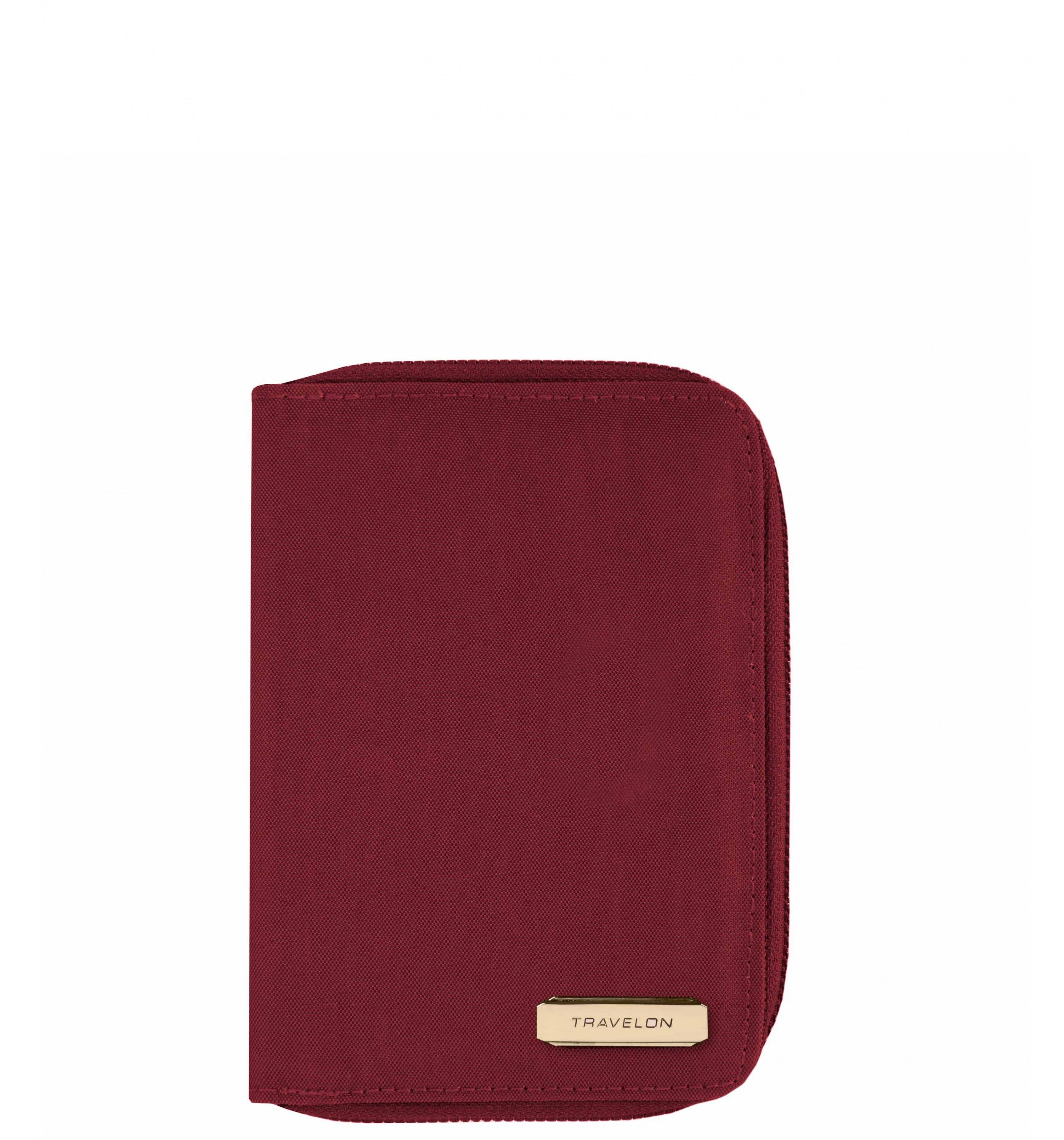 TRAVELONRFID-Blocking Passport Zip Wallet