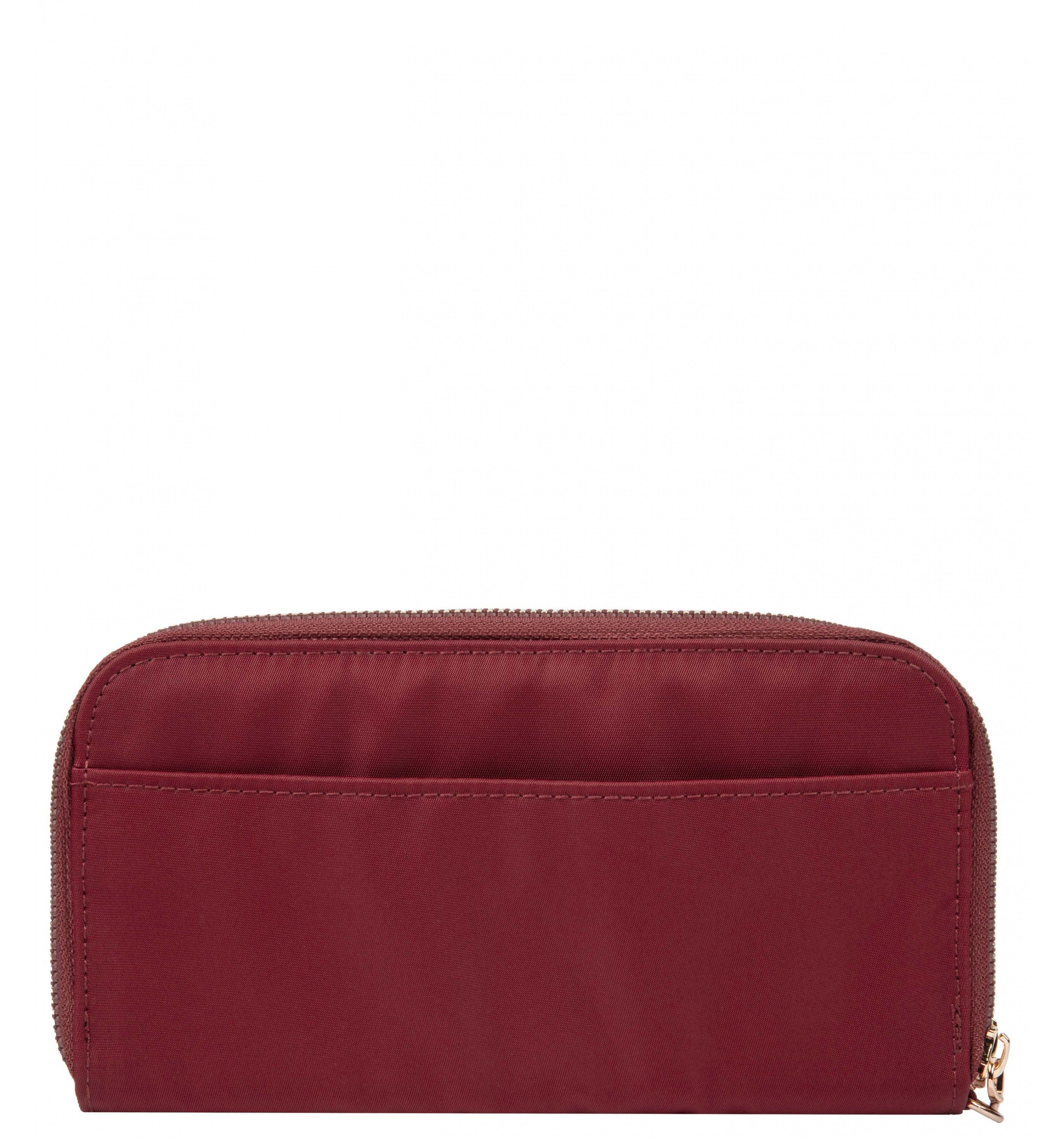 TRAVELONRFID-Blocking Double Zip Clutch Wallet