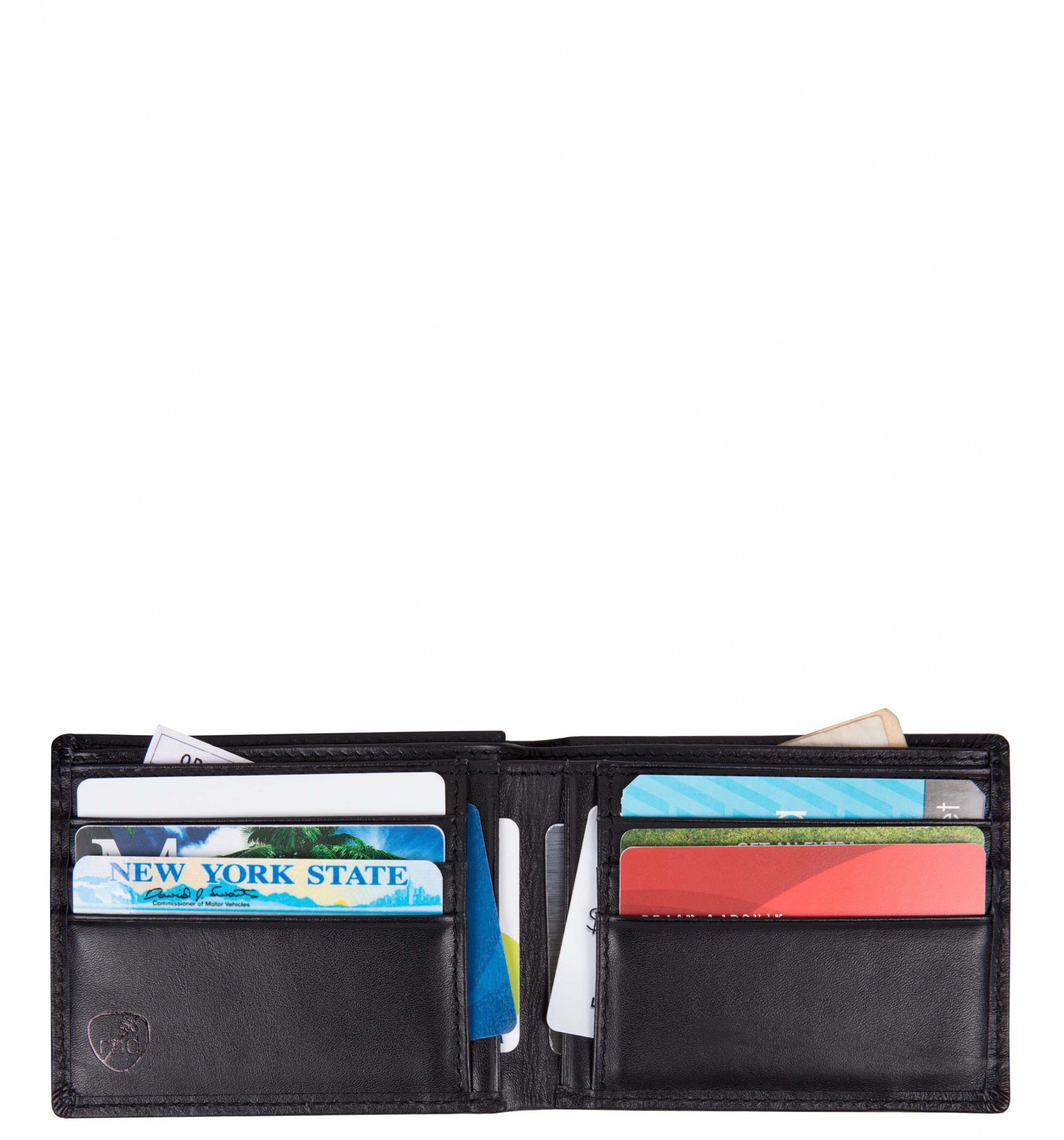 TRAVELONRFID-Blocking Leather Billfold Wallet