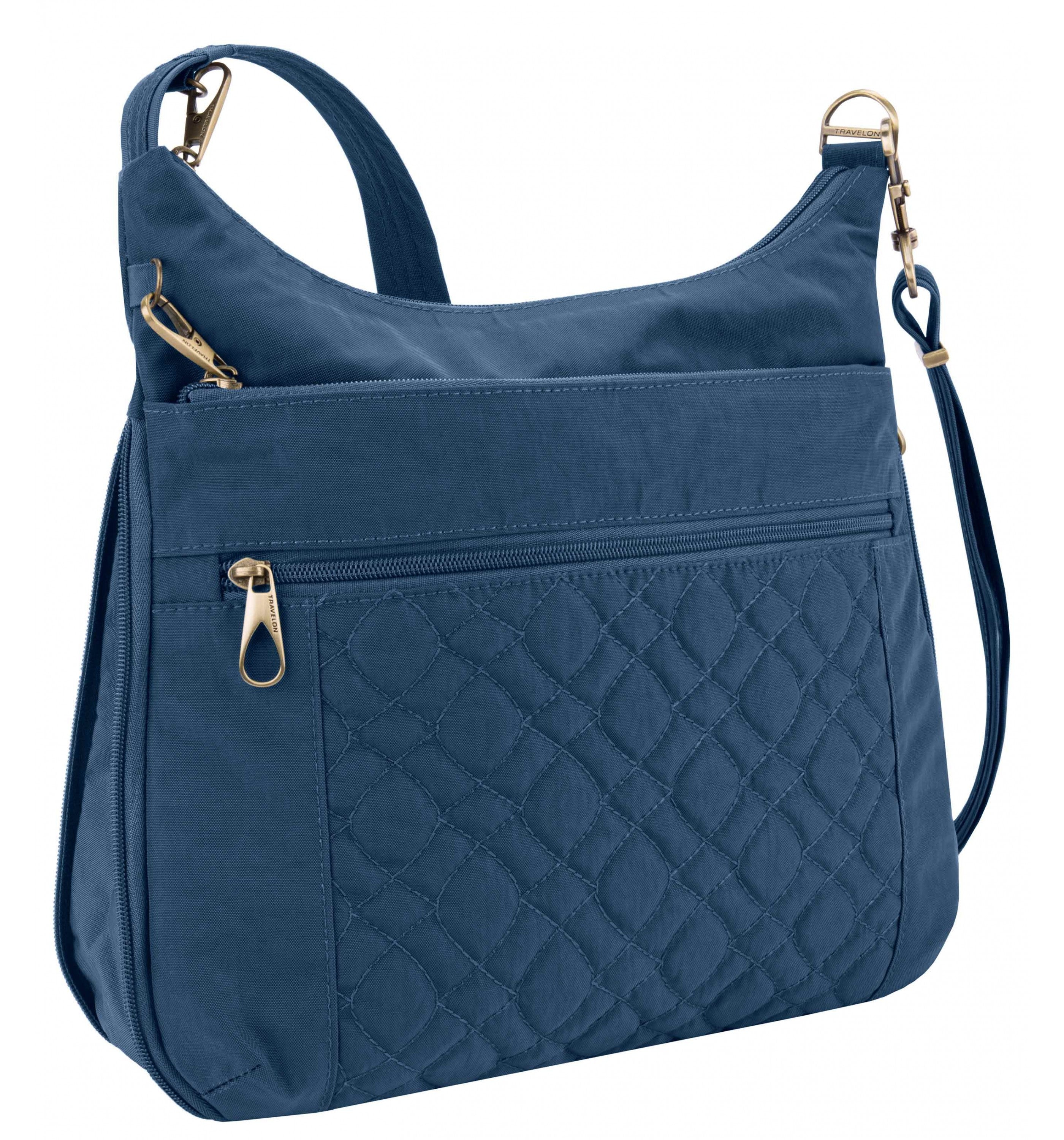 TRAVELONAnti-Theft Signature Quilted Expansion Crossbody Bag