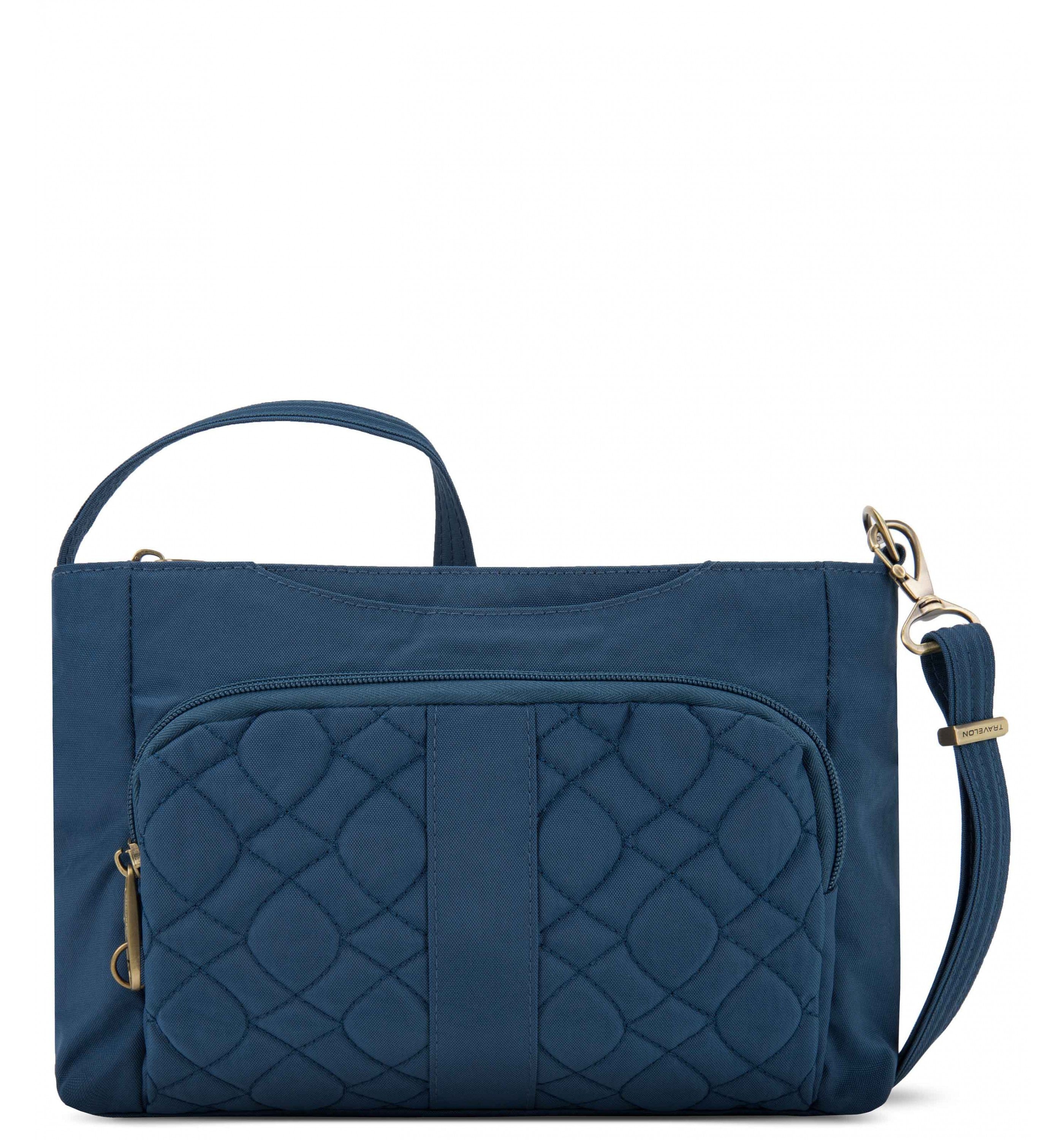 TRAVELONAnti-Theft Signature Quilted E/W Slim Bag