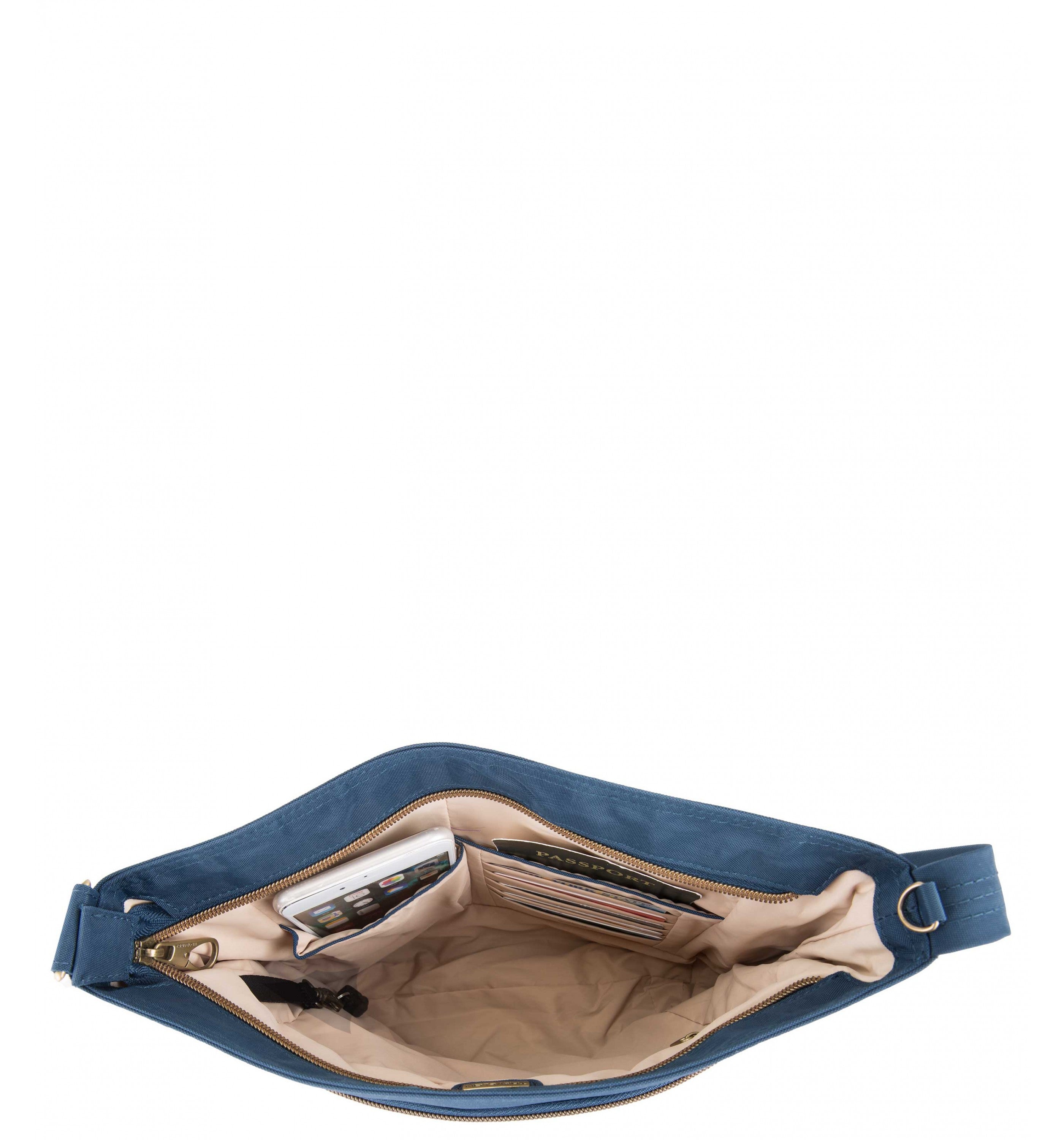 TRAVELONAnti-Theft Signature Double Zip Crossbody Bag