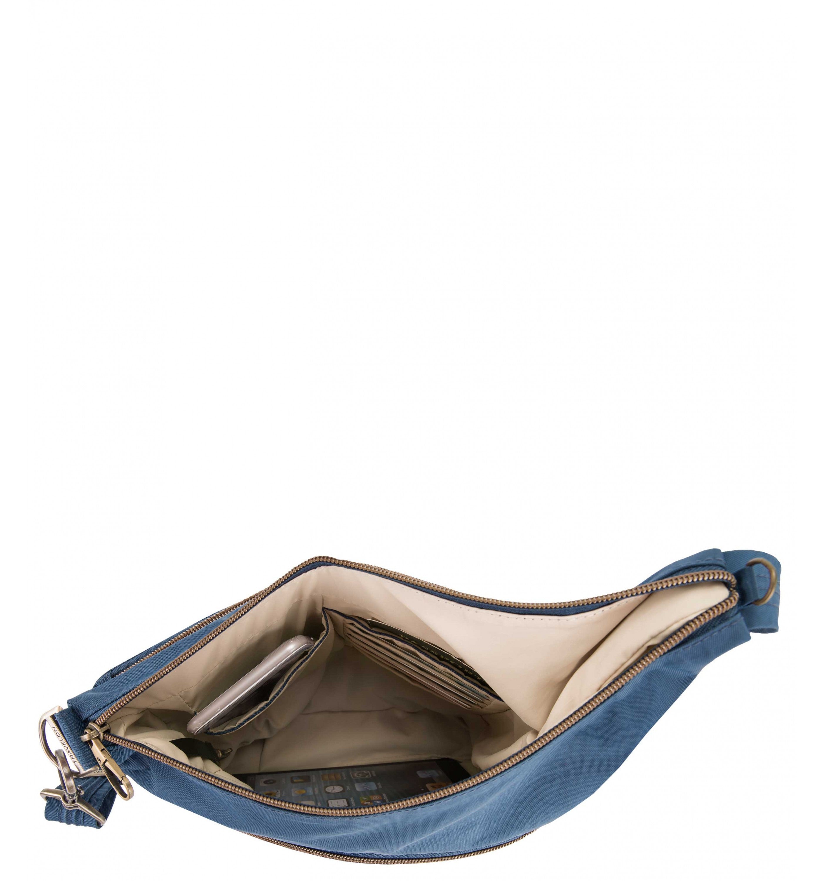 TRAVELONAnti-Theft Signature 3-Compartment Crossbody Bag