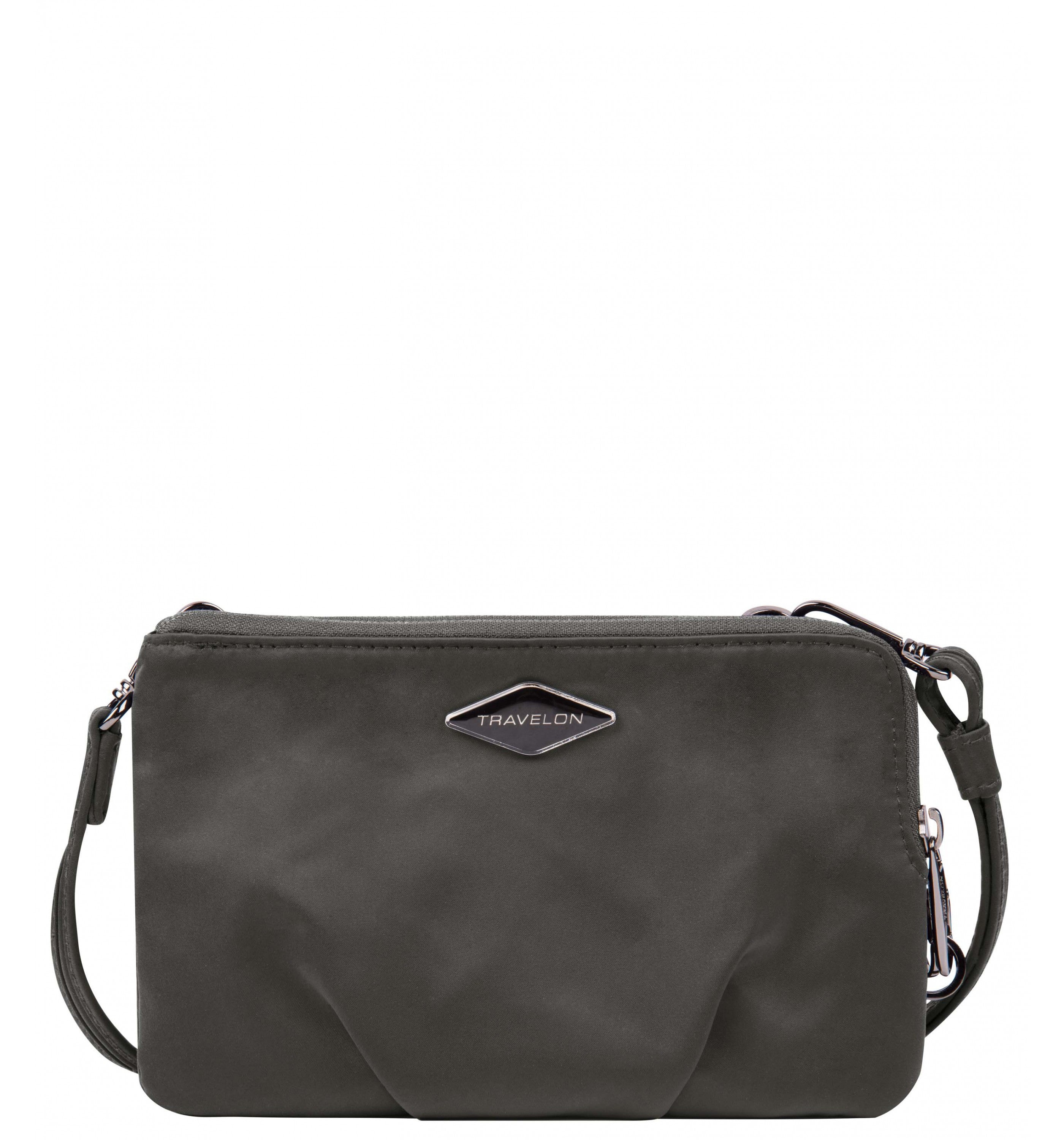 TRAVELONAnti-Theft Parkview Double Zip Crossbody Clutch