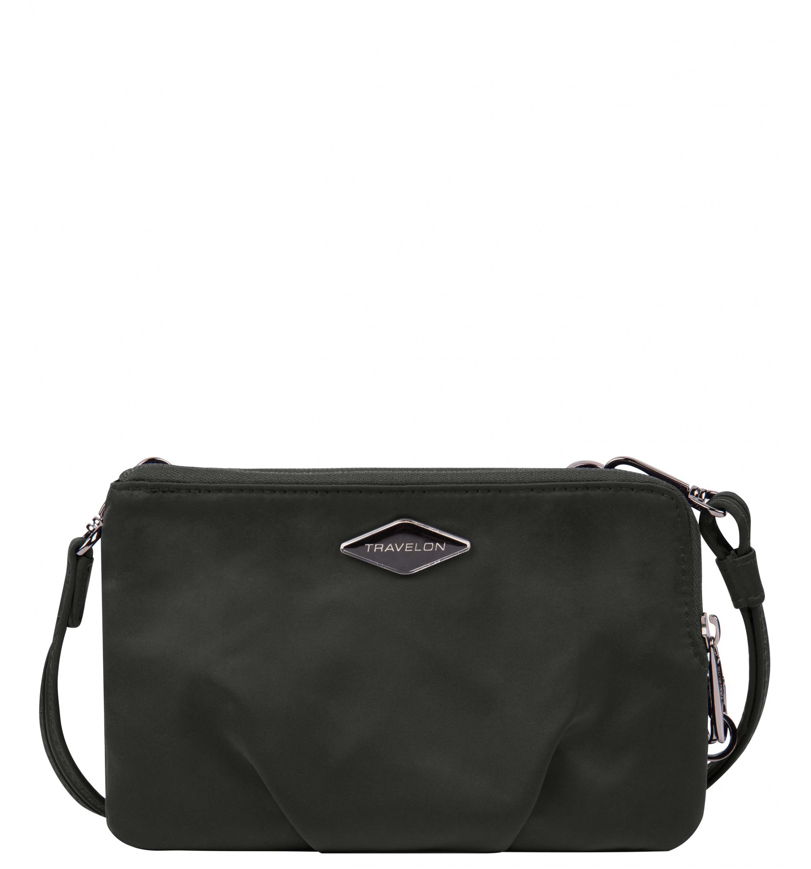 TRAVELONAnti-Theft Parkview Double Zip Crossbody Clutch