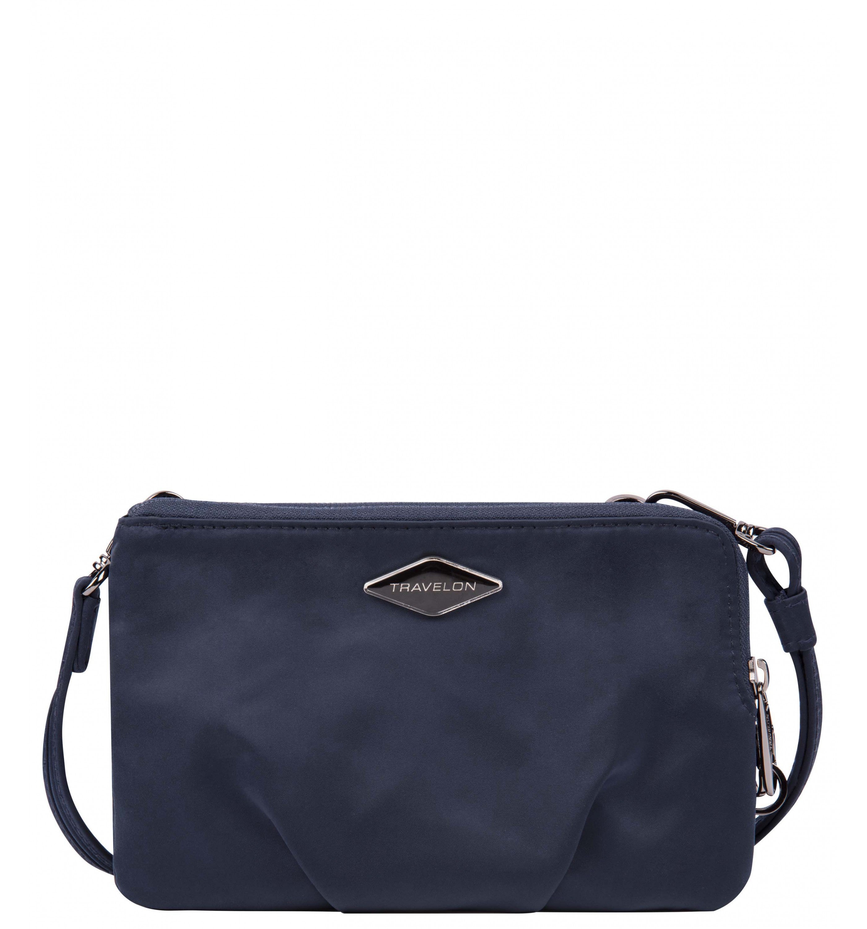 TRAVELONAnti-Theft Parkview Double Zip Crossbody Clutch