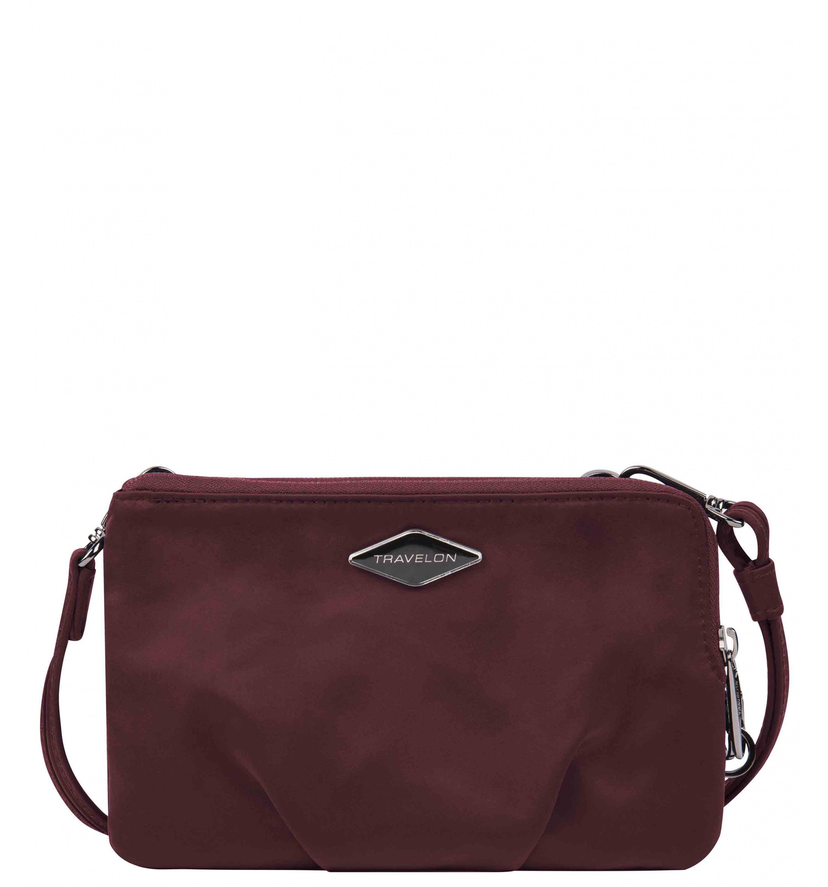 TRAVELONAnti-Theft Parkview Double Zip Crossbody Clutch
