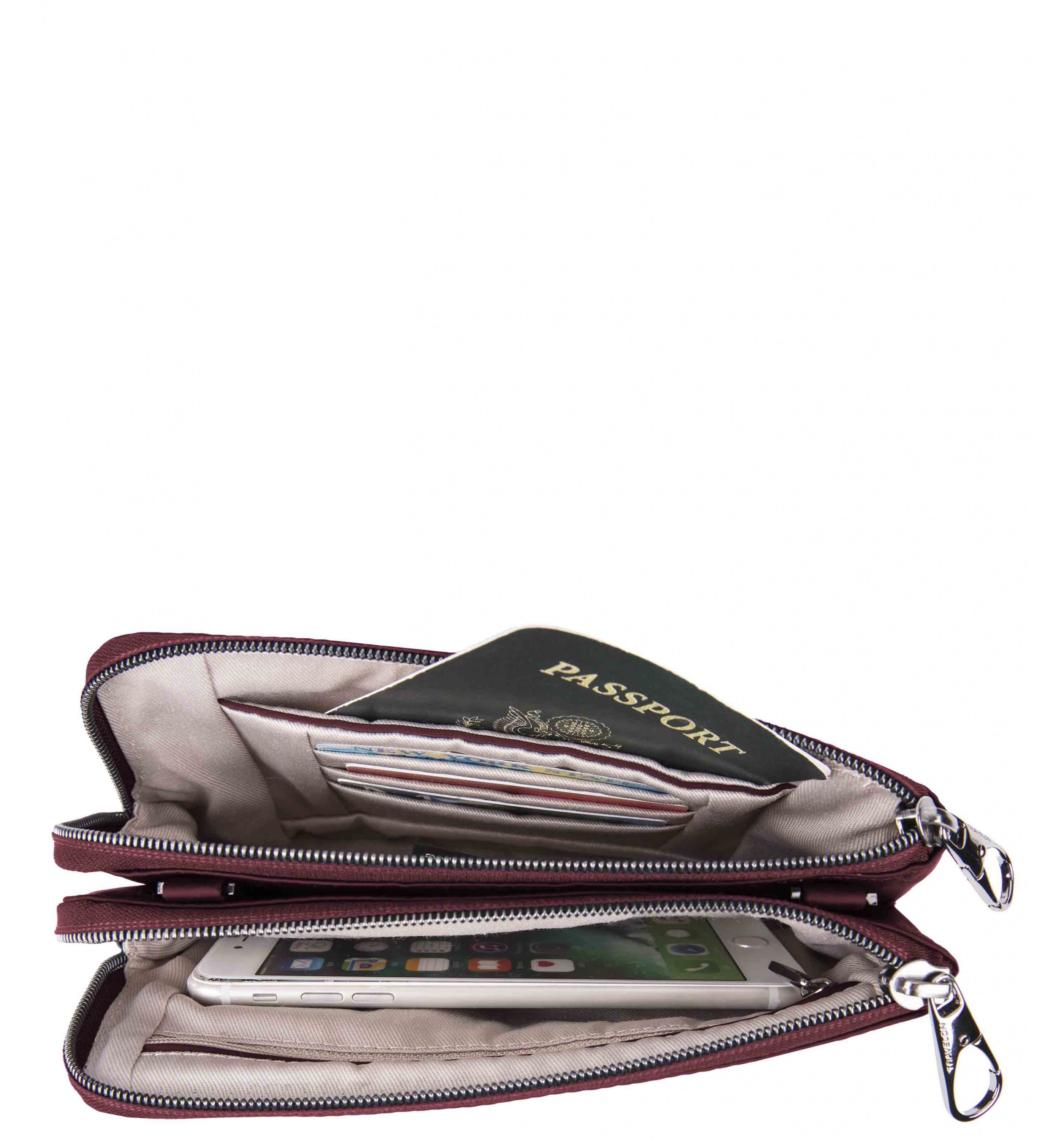 TRAVELONAnti-Theft Parkview Double Zip Crossbody Clutch