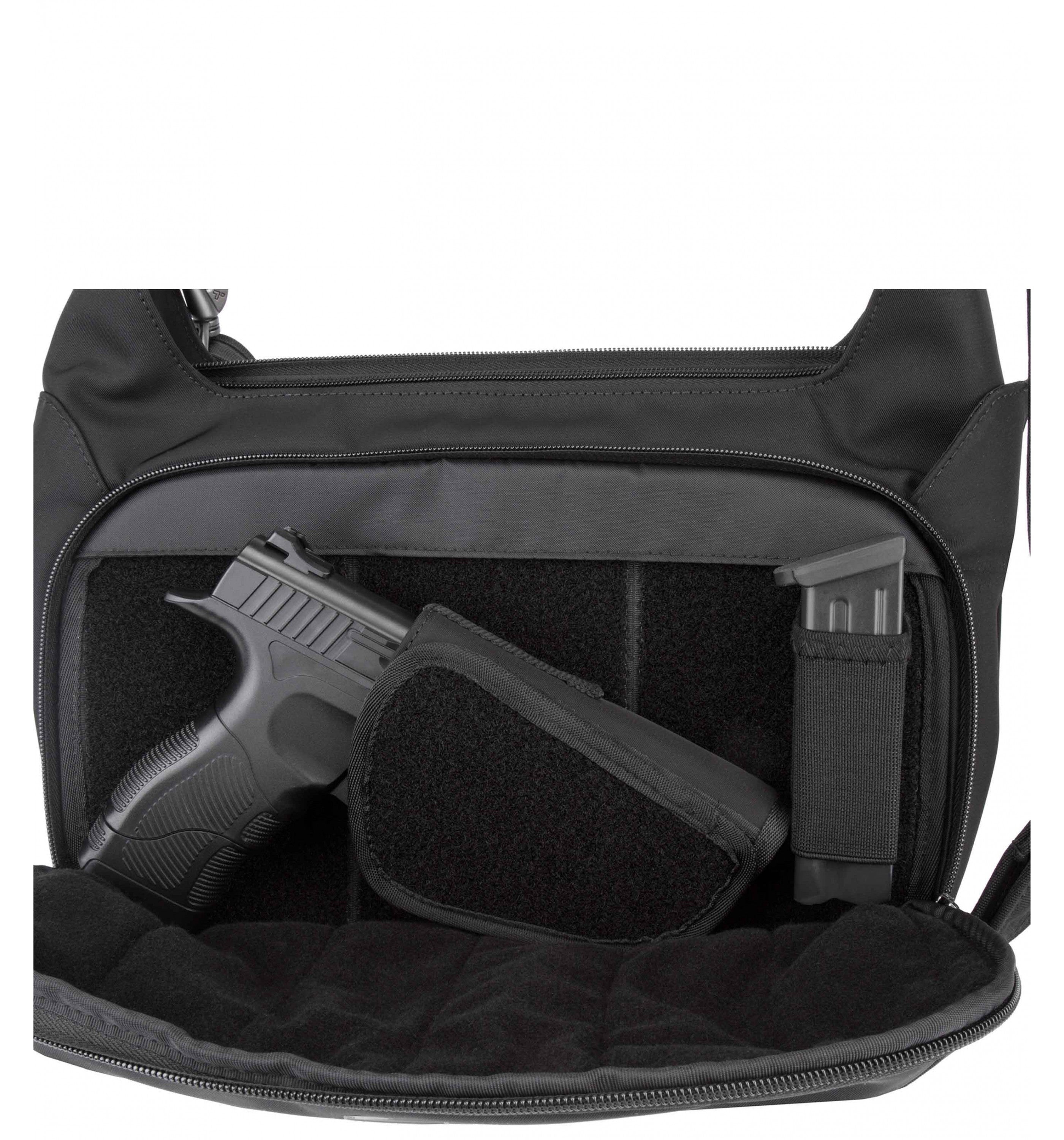 JESSIE & JAMES Concealed Carry Crossbody Bag For Women - Gun Purse With Detachable Holster, RFID Blocking