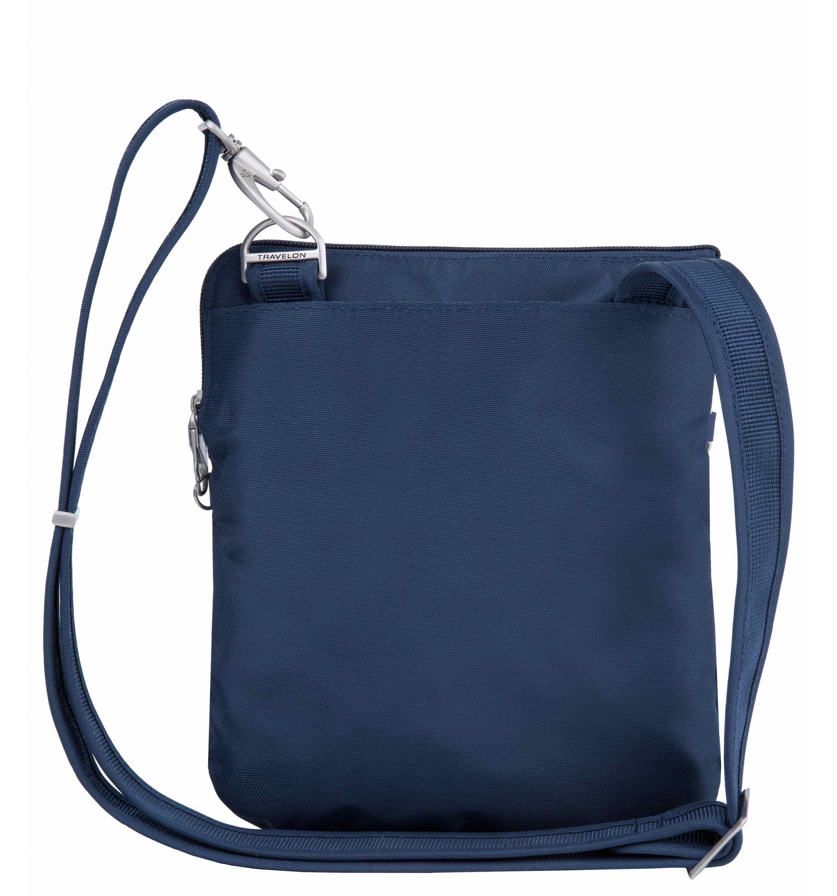 TRAVELONAnti-Theft Classic Slim Double Zip Crossbody Bag