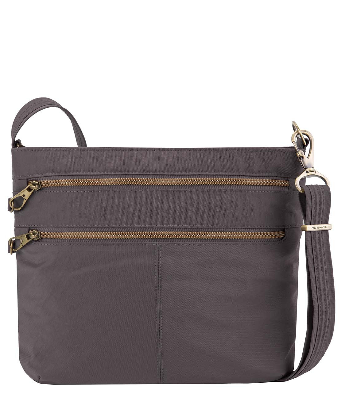 TRAVELONAnti-Theft Signature Double Zip Crossbody Bag