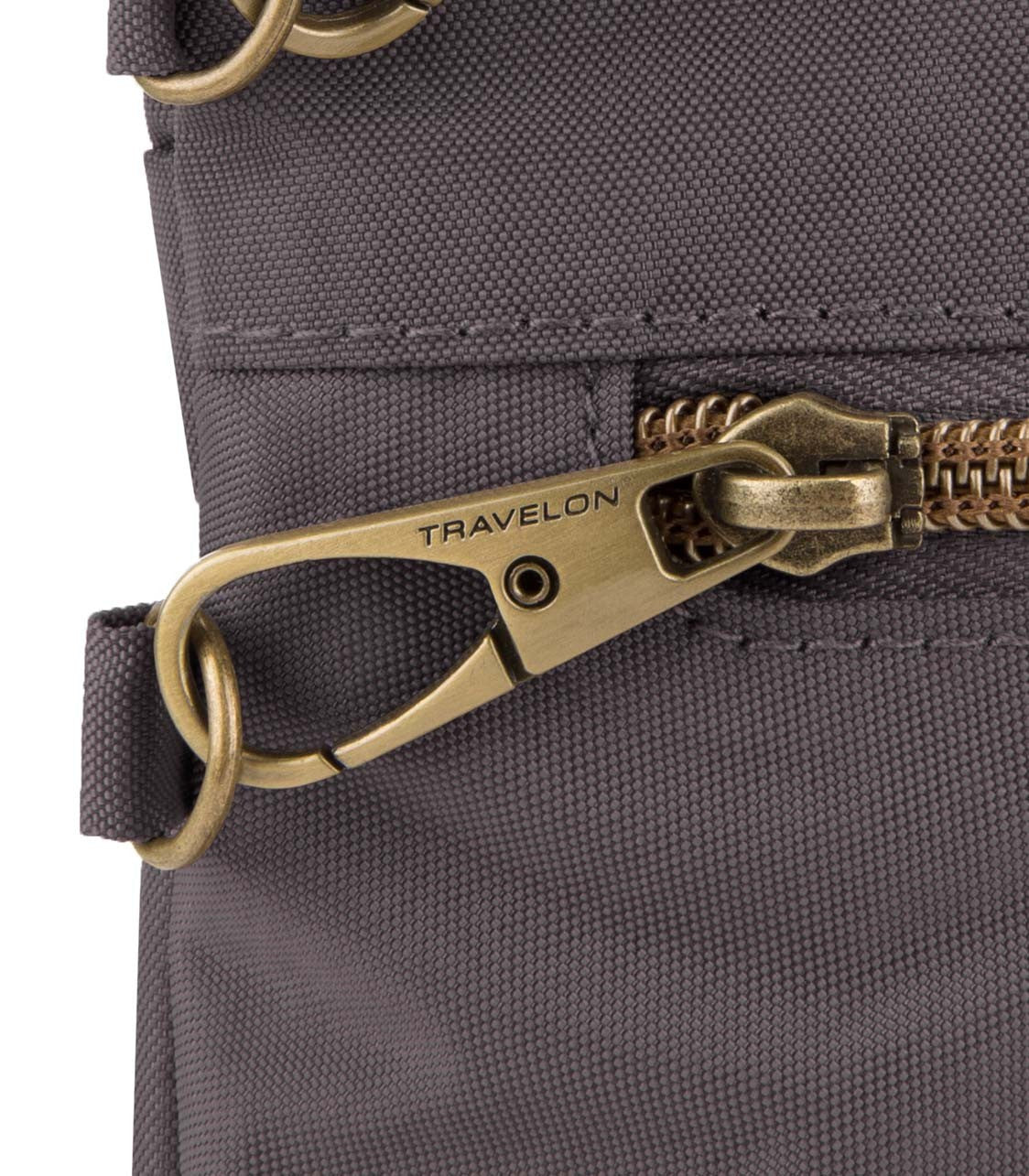 TRAVELONAnti-Theft Signature Double Zip Crossbody Bag